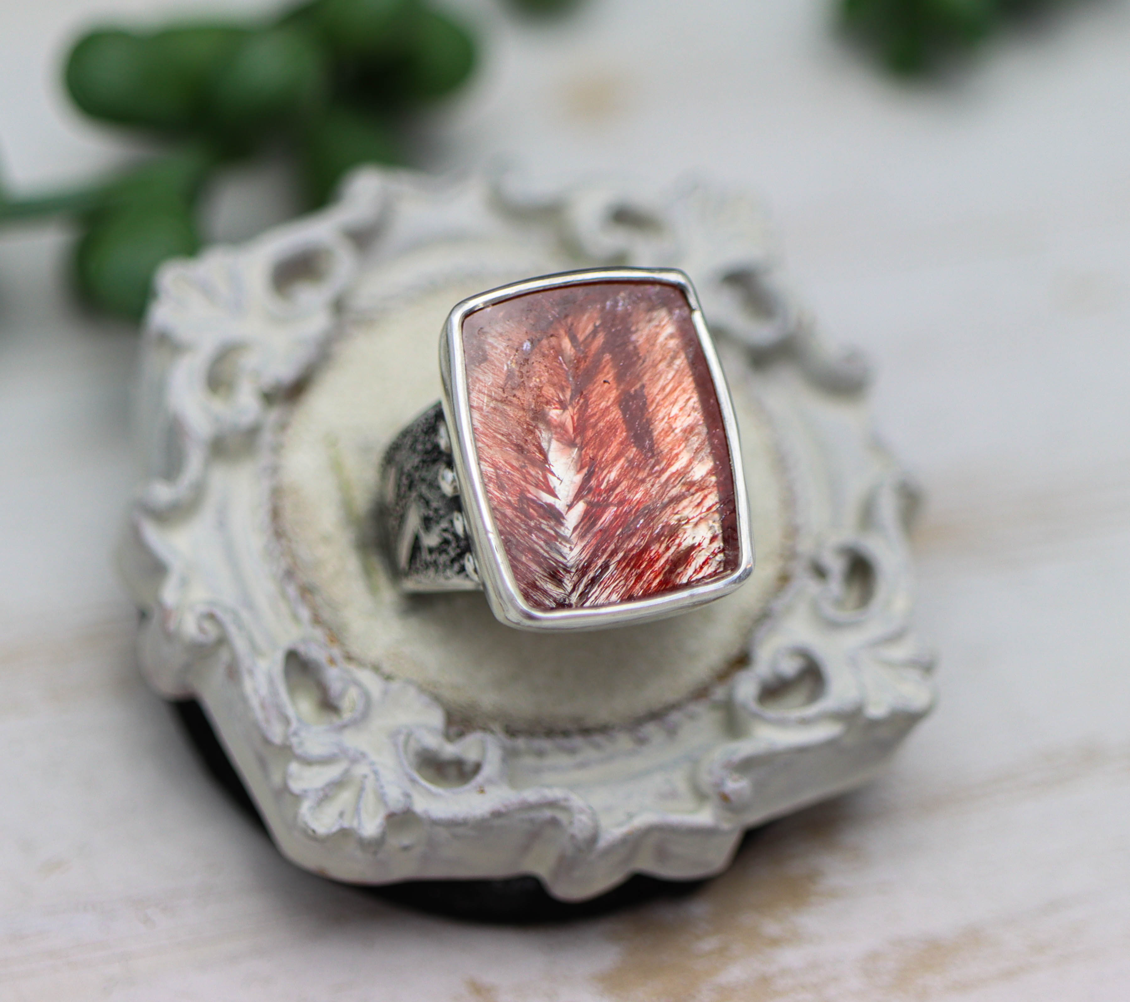 Super Seven Sterling Silver Wide Band Ring