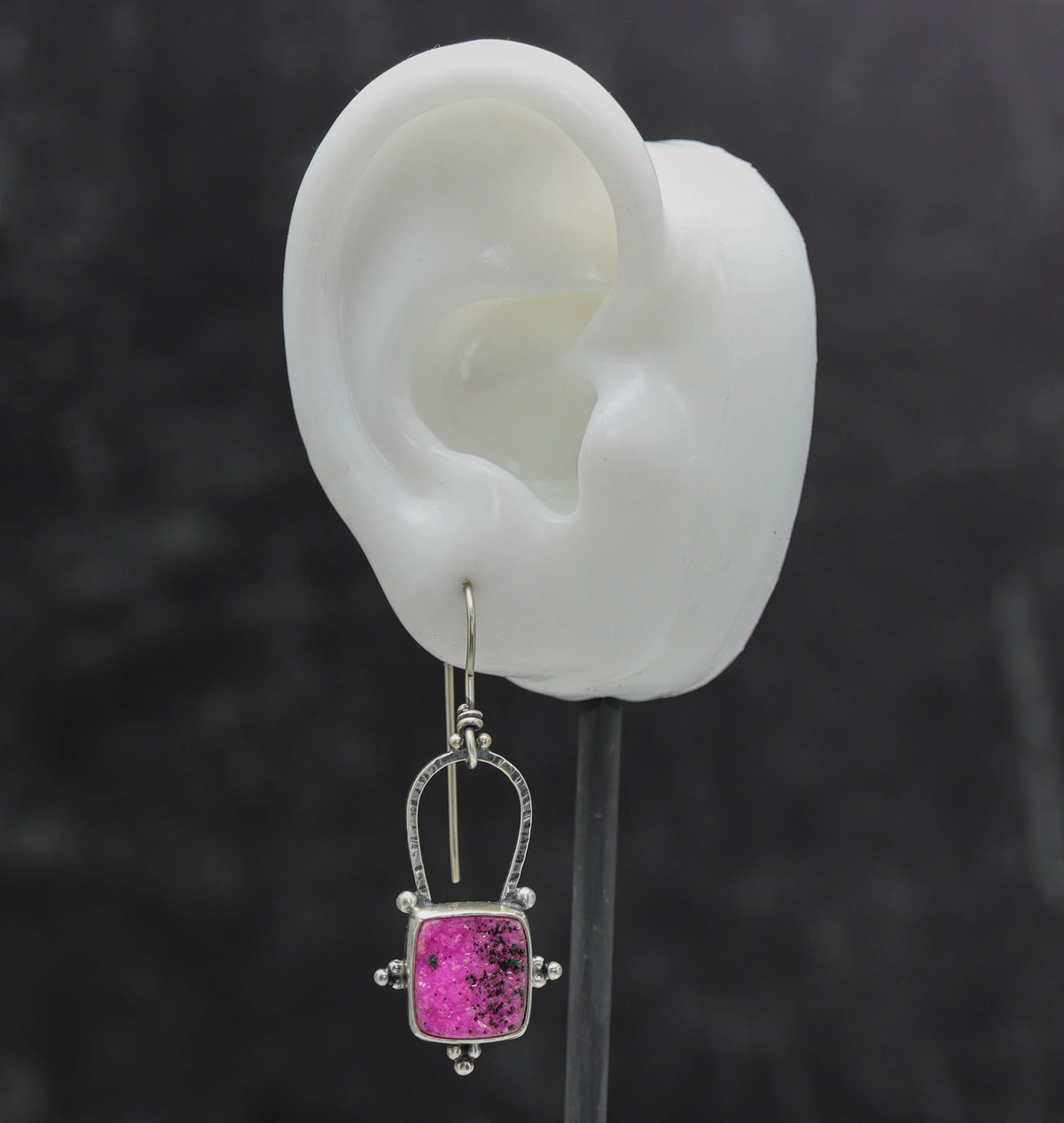Cobalto Calcite Sterling Silver Dangle Earrings