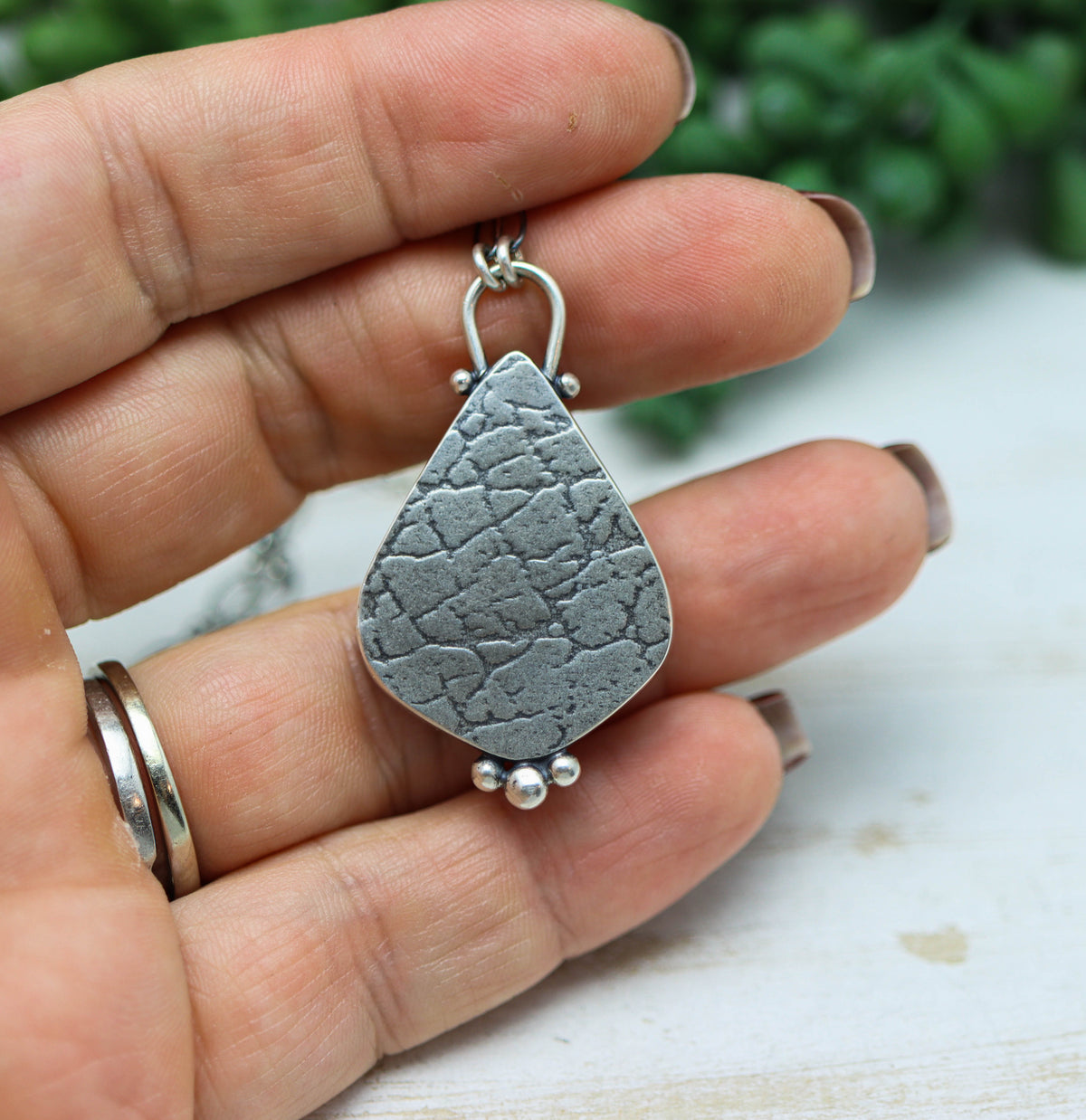 Brecciated Polychrome Jasper Pendant Necklace in Sterling Silver