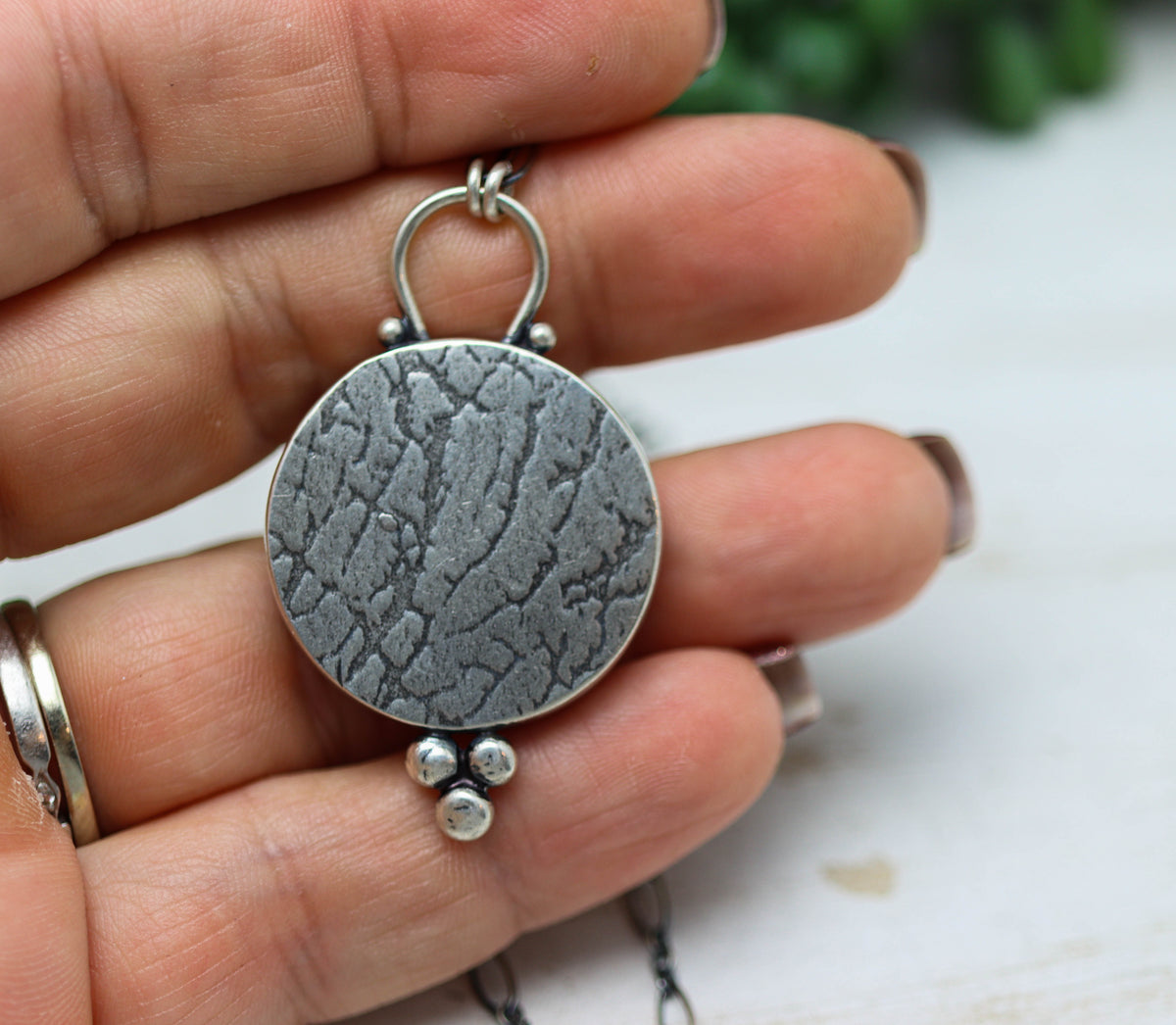 Brecciated Polychrome Jasper Pendant Necklace in Sterling Silver
