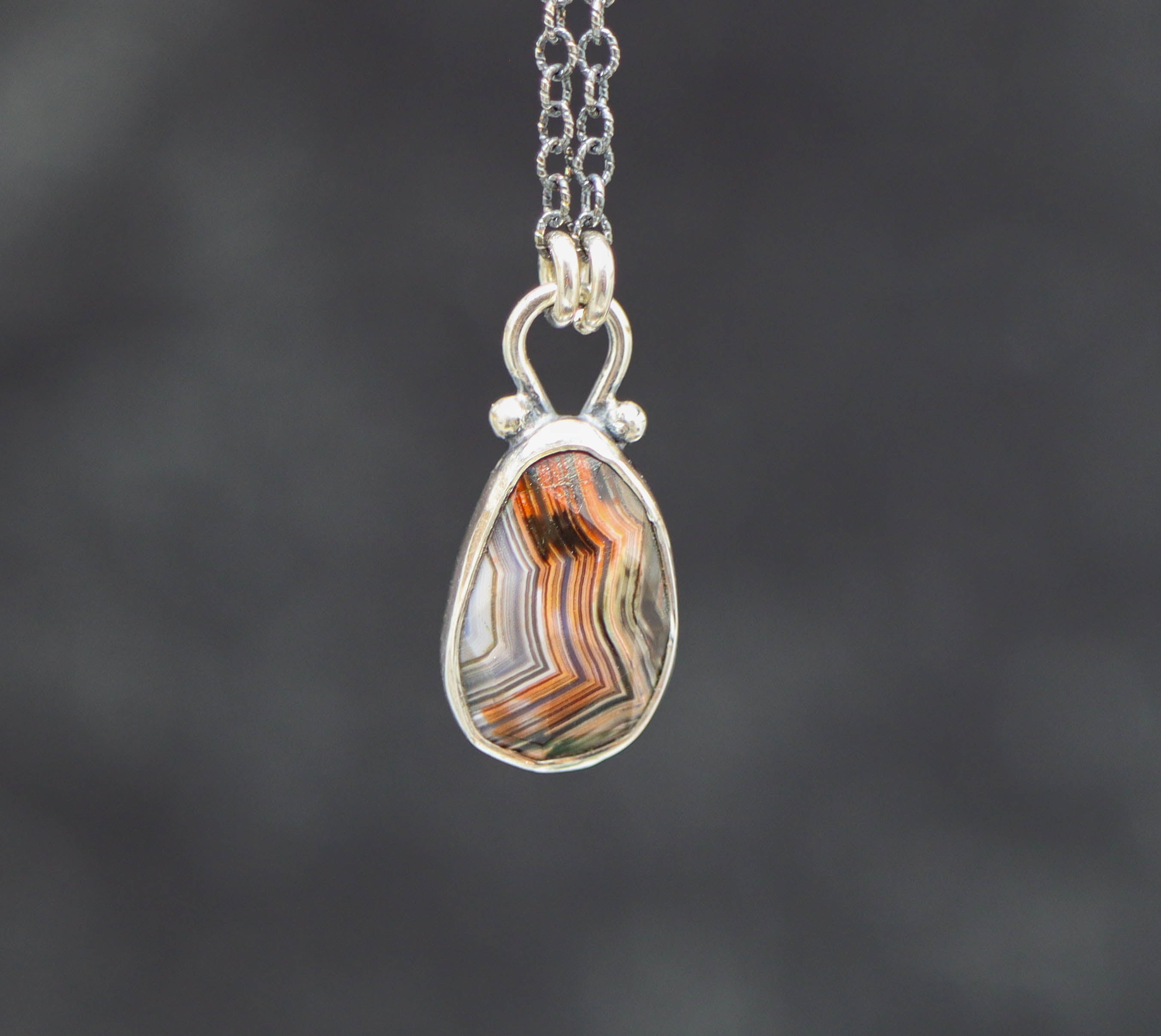 Laguna Agate Pendant Necklace Sterling Silver