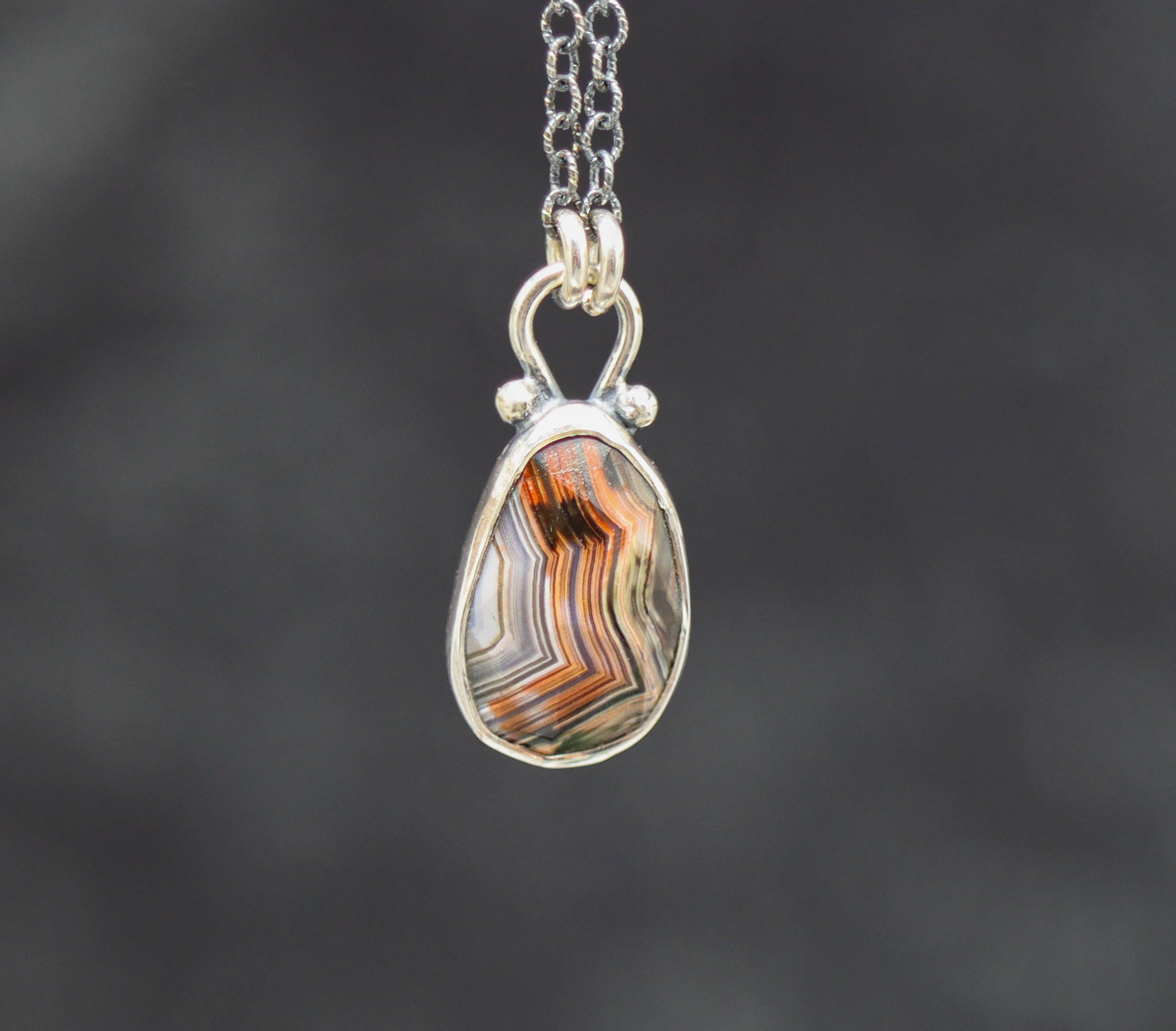 Laguna Agate Pendant Necklace Sterling Silver