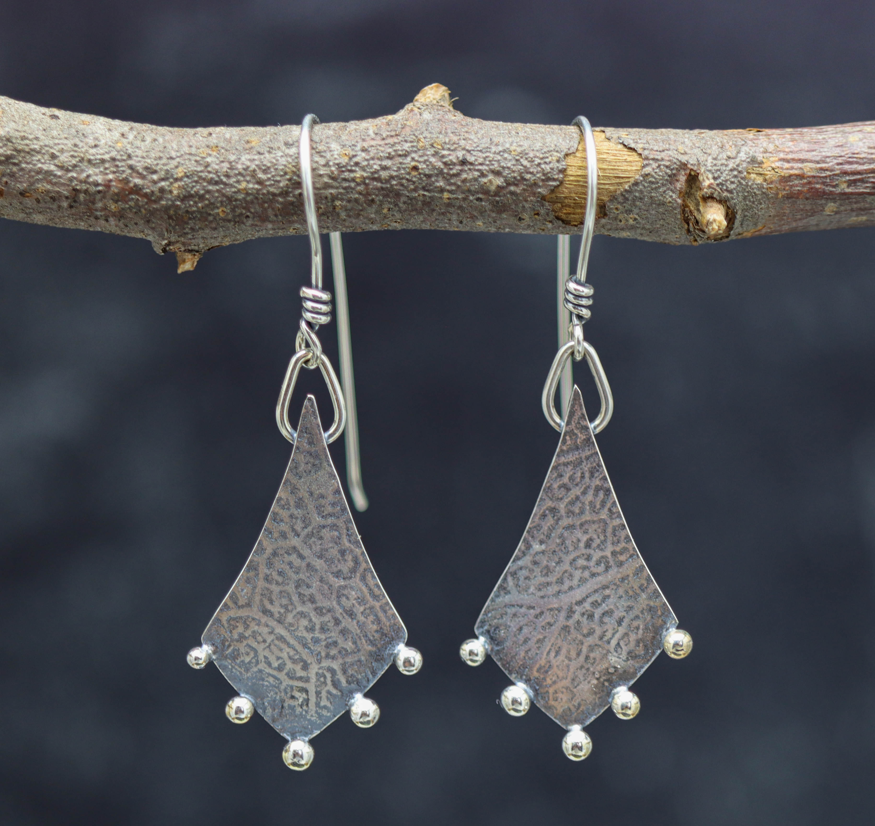 Silver Dangle Earrings Sterling Silver #4