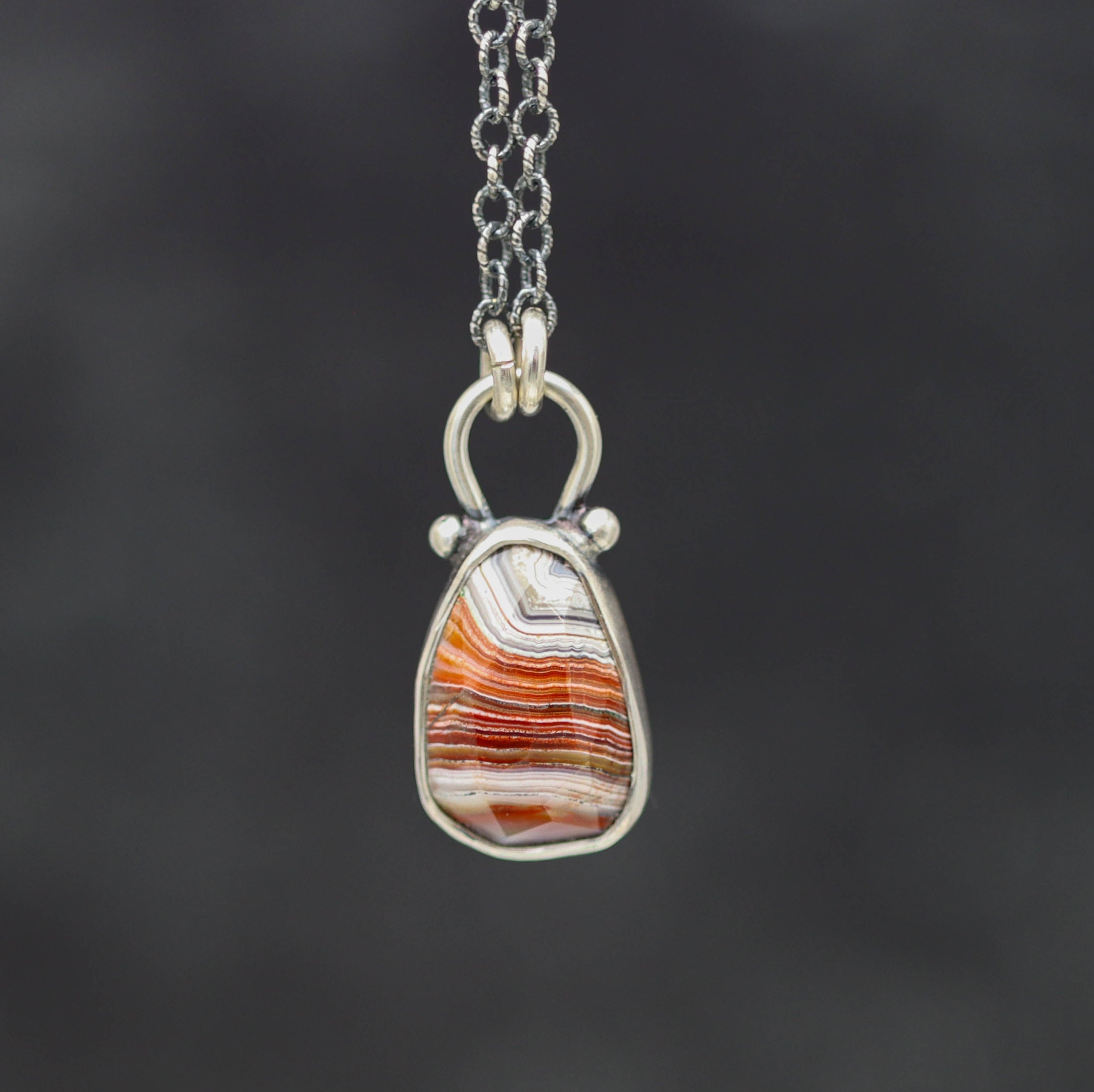 Laguna Agate Pendant Necklace Sterling Silver