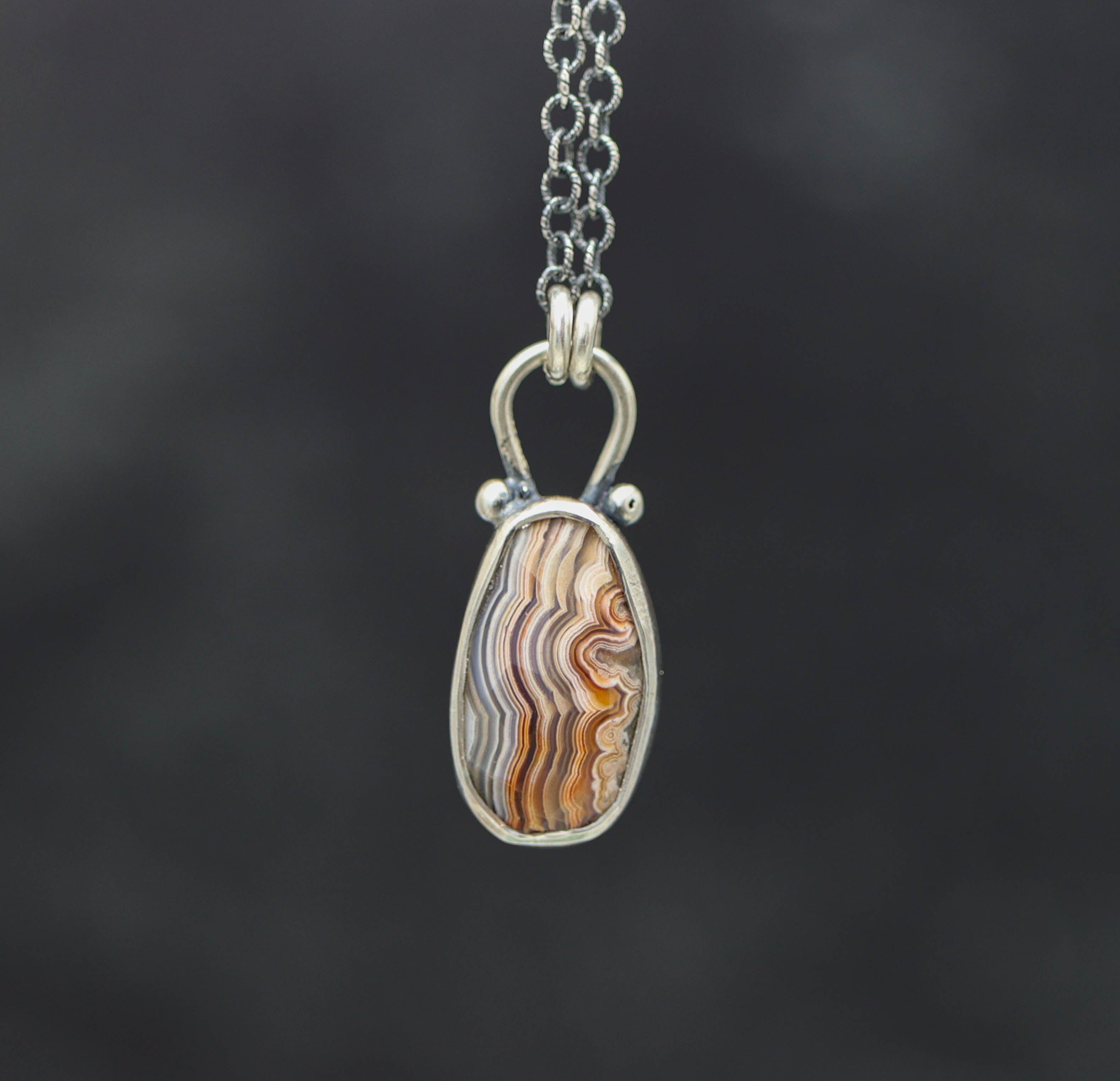 Laguna Agate Pendant Necklace Sterling Silver