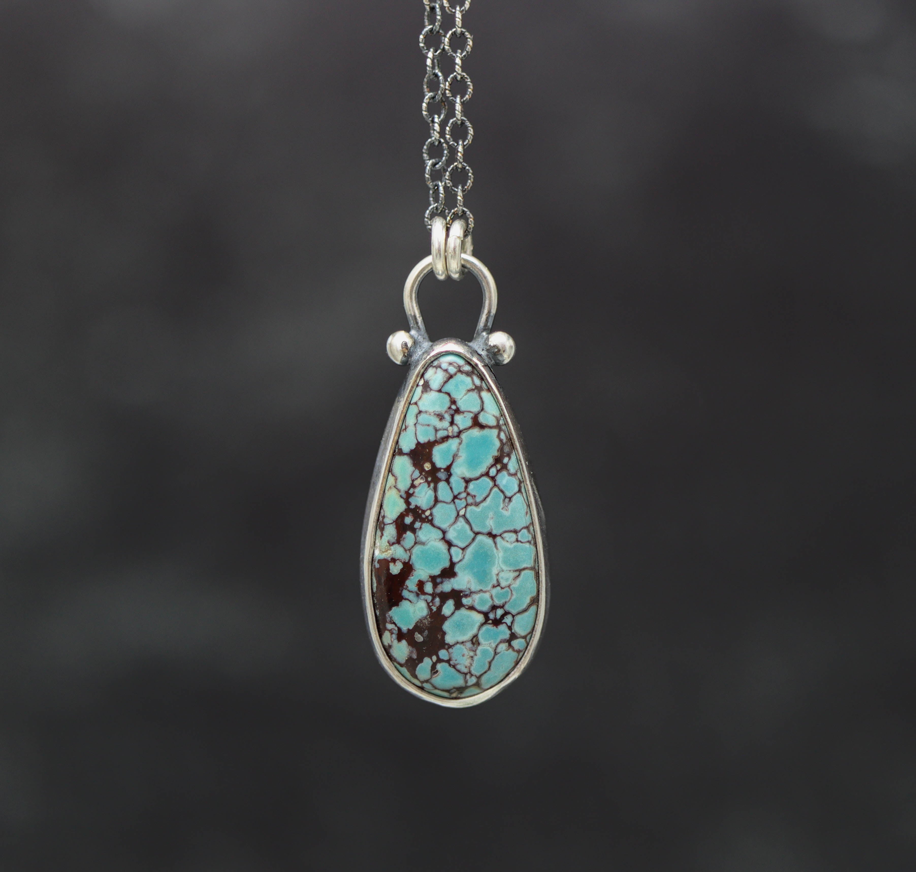 Gobi Turquoise Pendant Necklace Sterling Silver