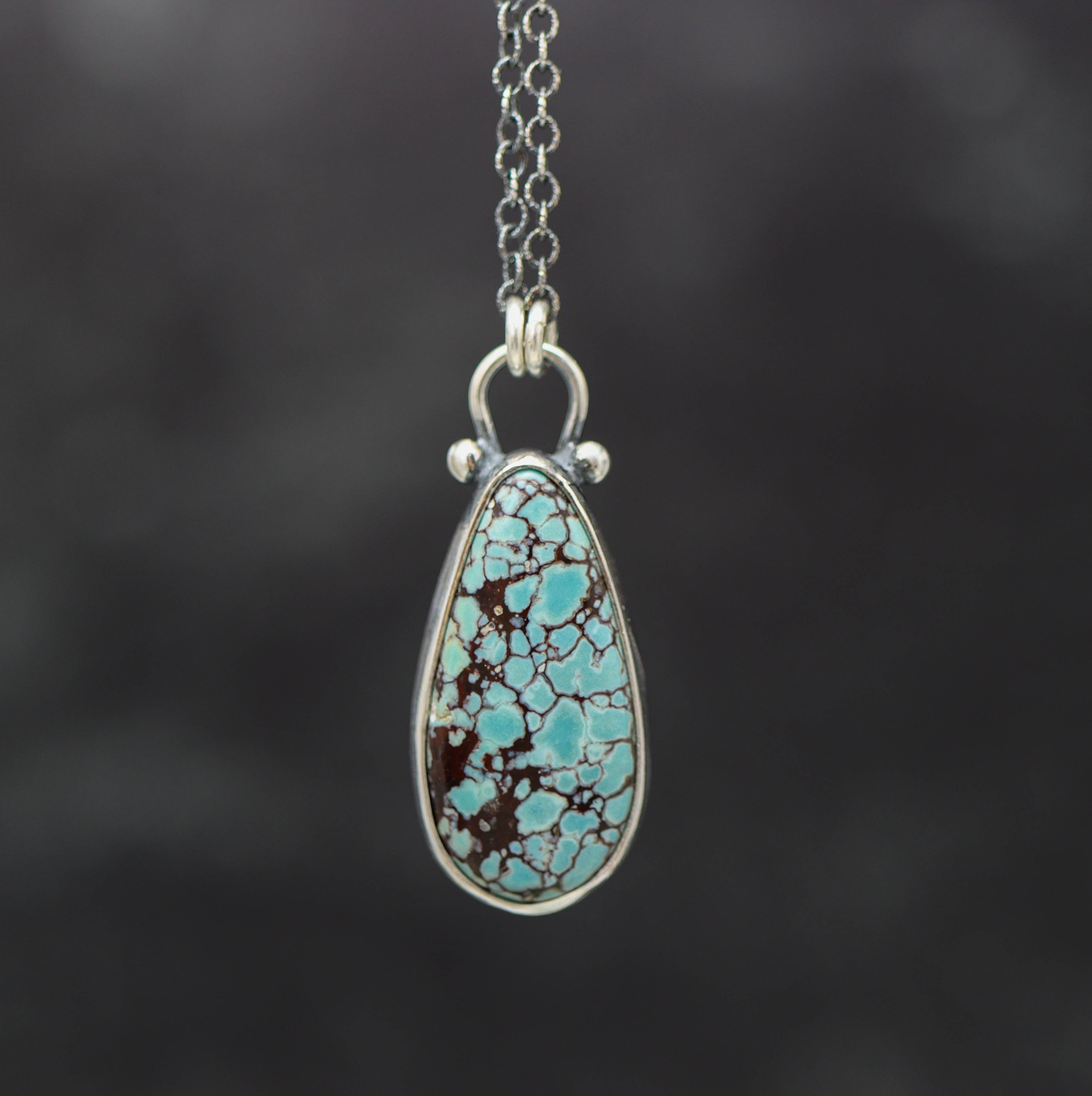 Gobi Turquoise Pendant Necklace Sterling Silver