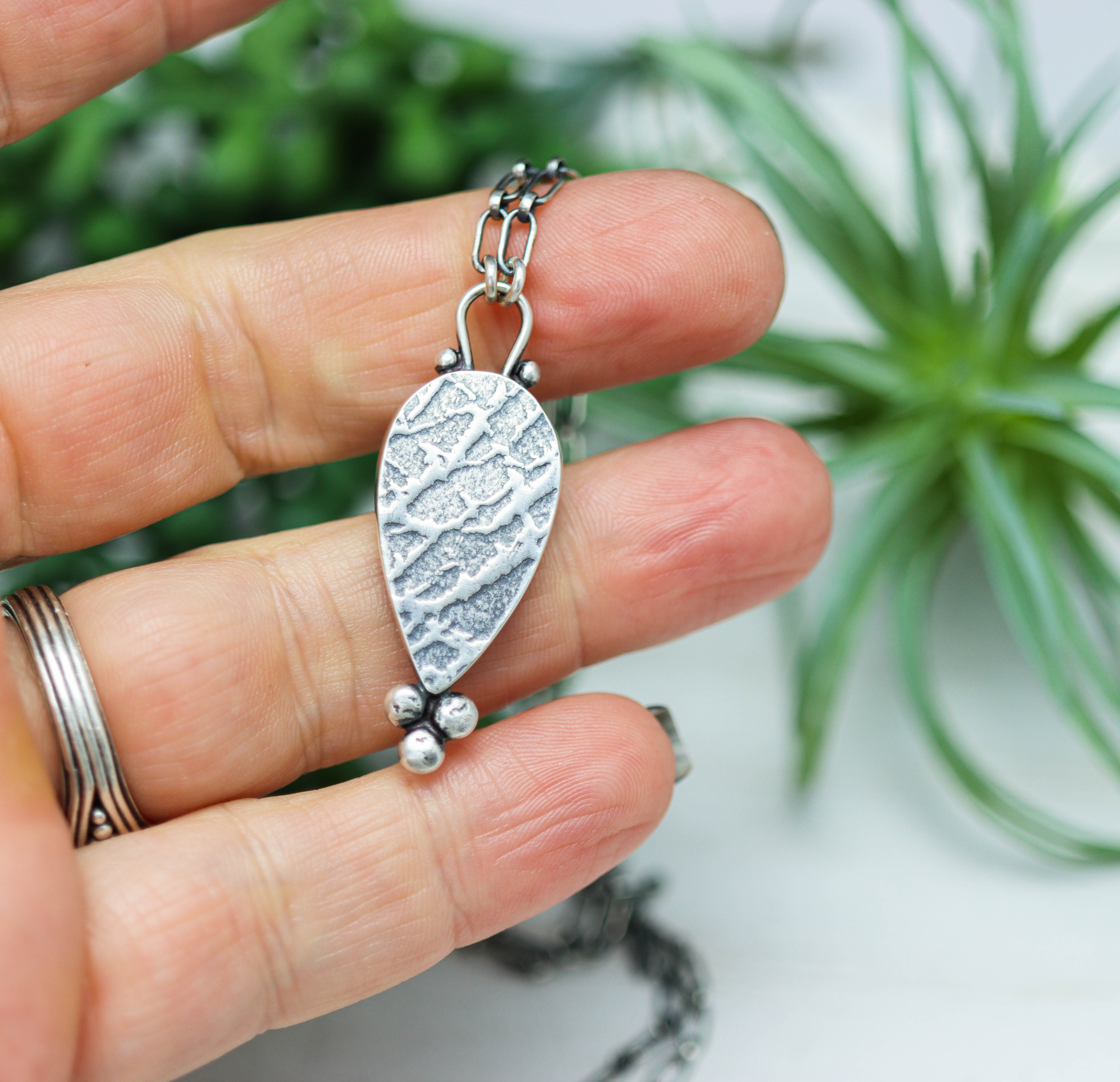 Blue Lapis Pendant Necklace Sterling Silver