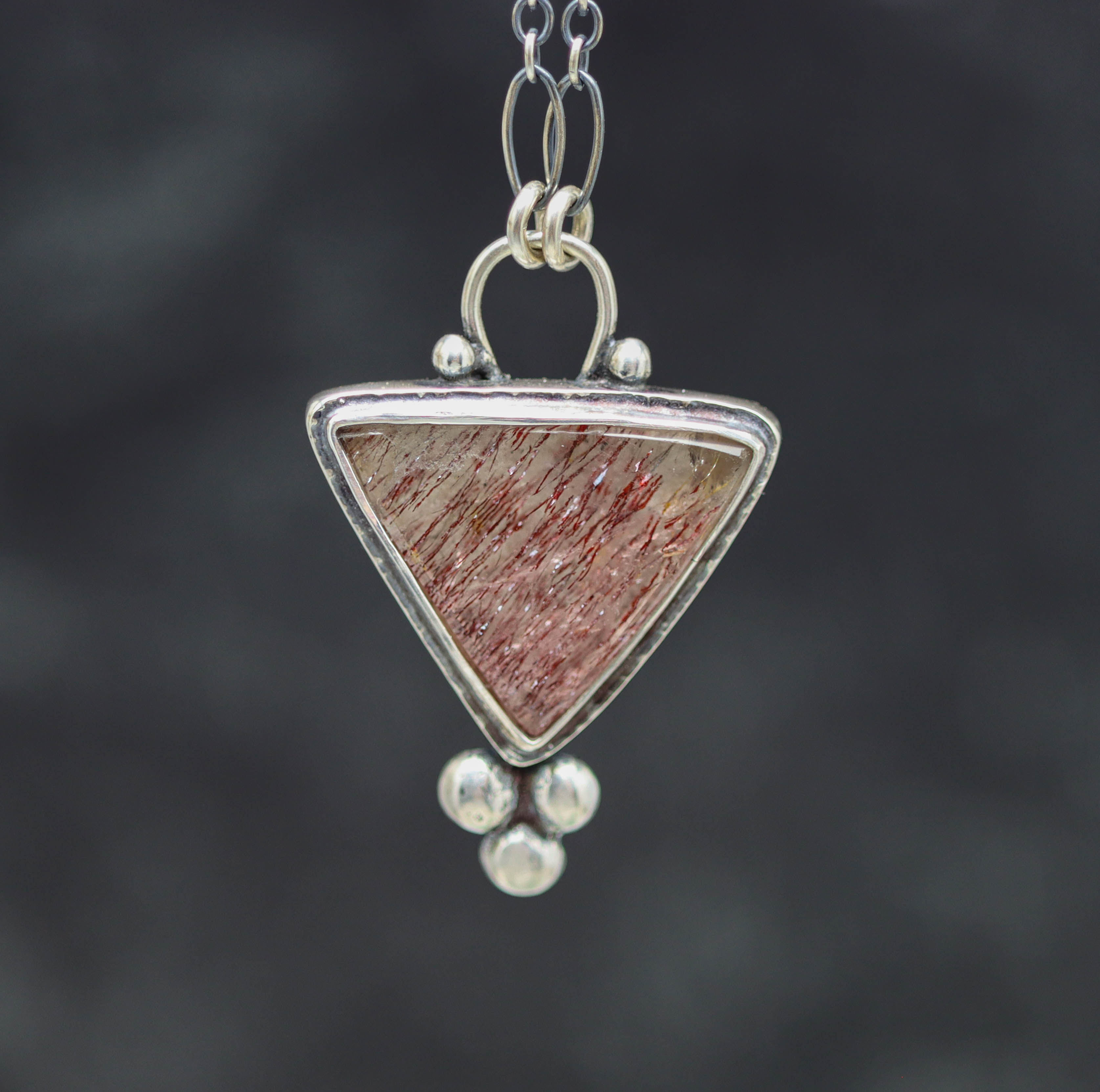 Super Seven or Melody Stone Pendant Sterling Silver Gemstone Necklace