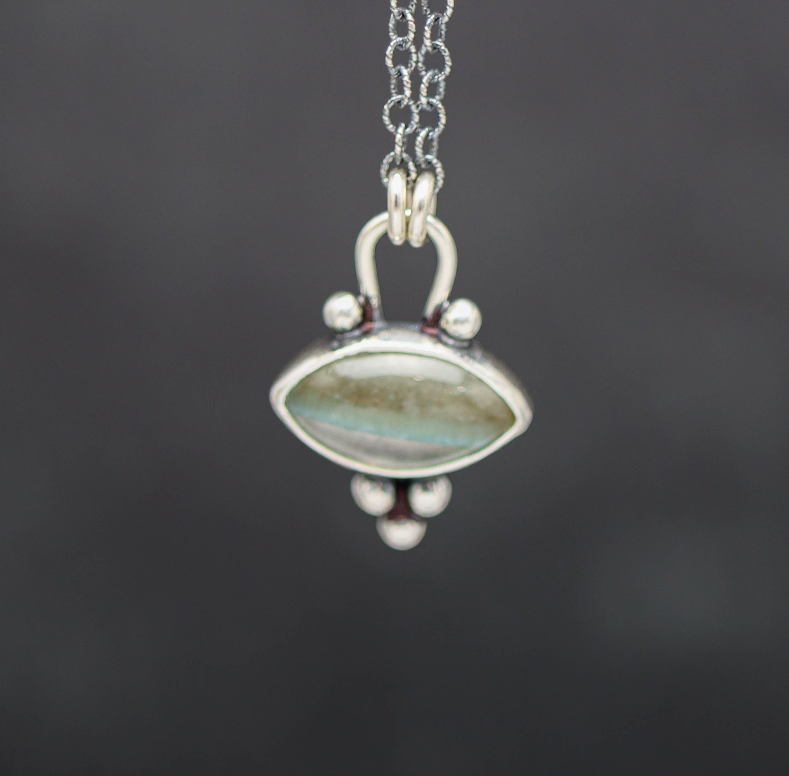 Gilalite Quartz Pendant Necklace Sterling Silver
