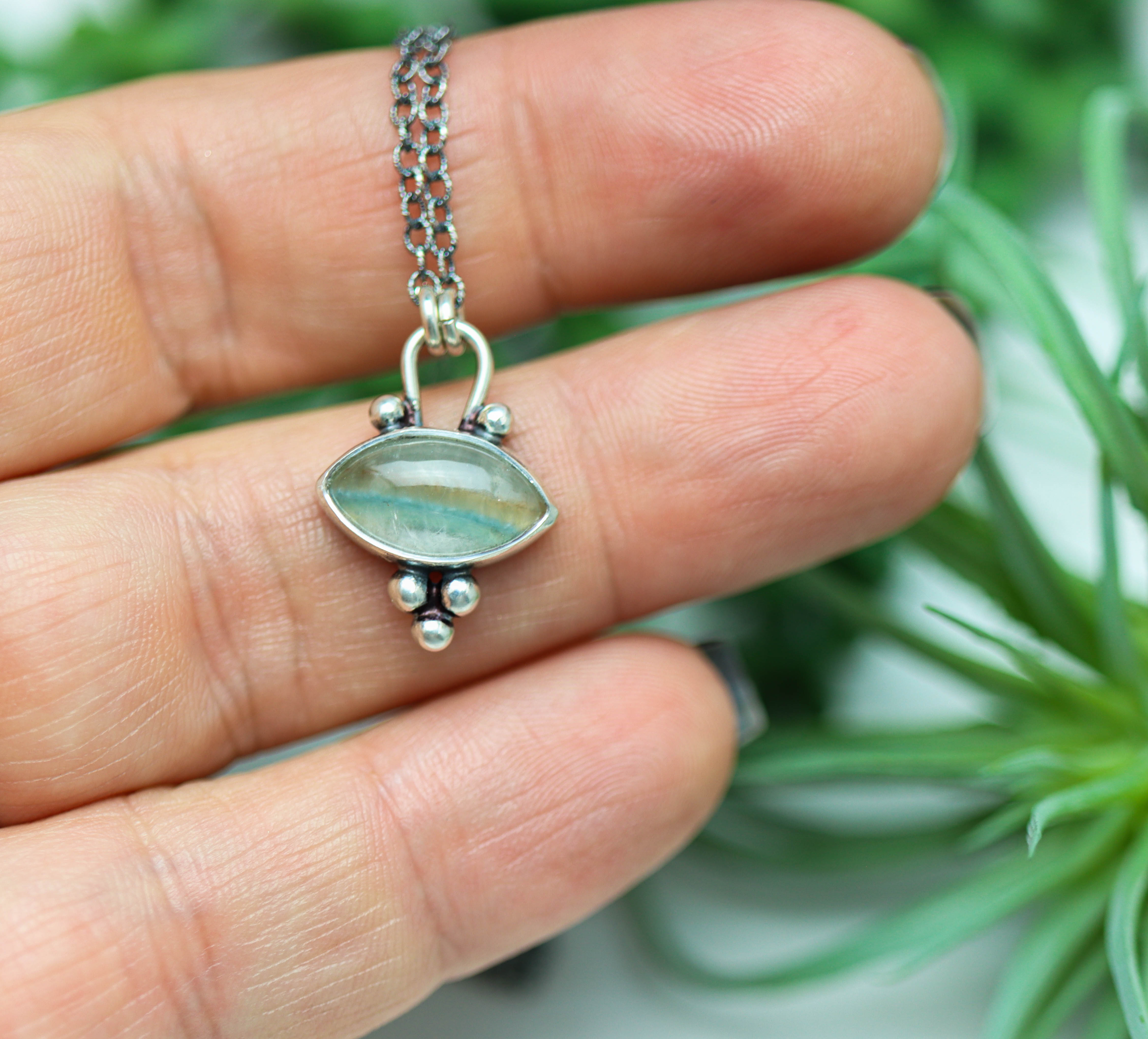 Gilalite Quartz Pendant Necklace Sterling Silver