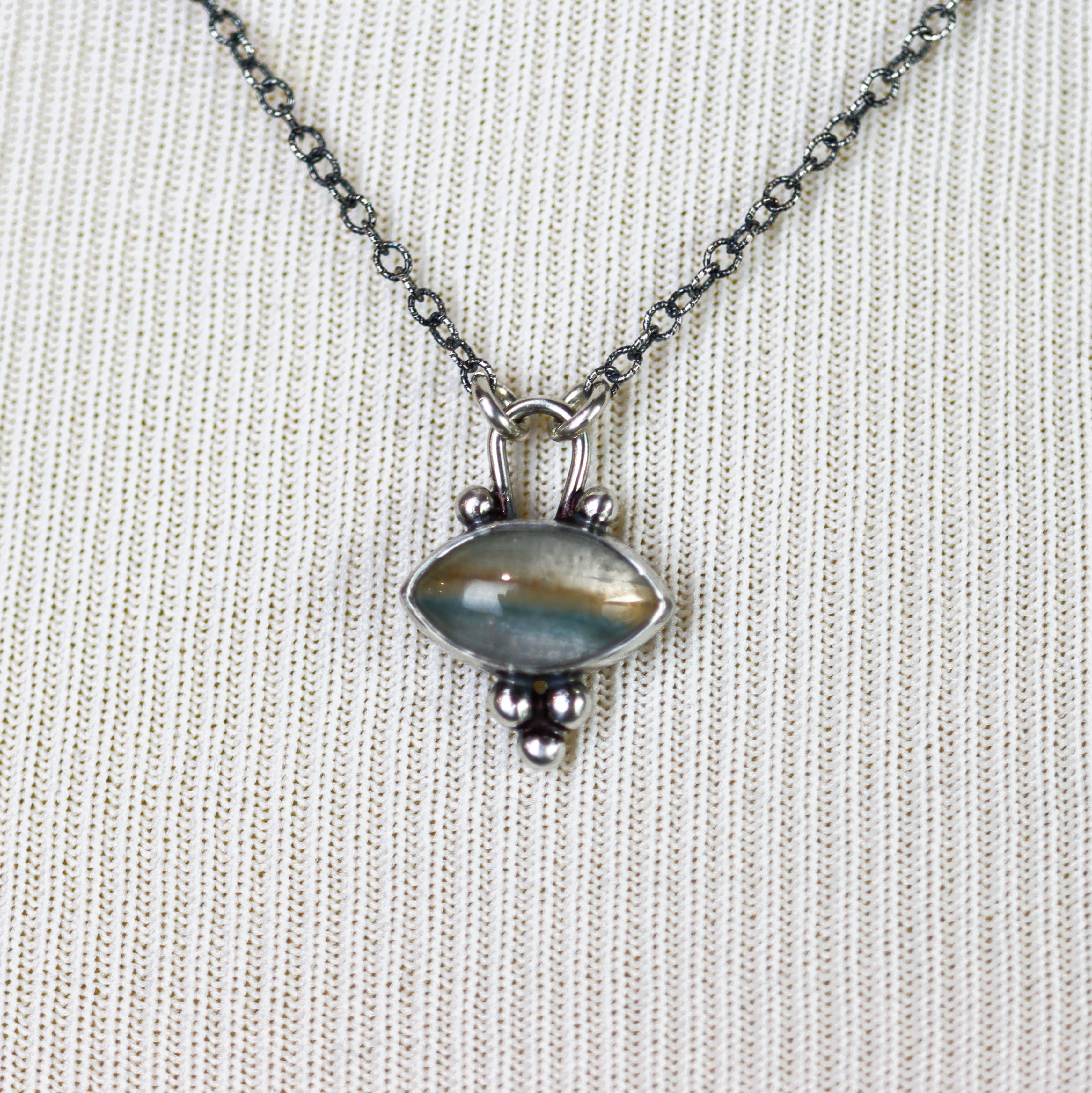 Gilalite Quartz Pendant Necklace Sterling Silver