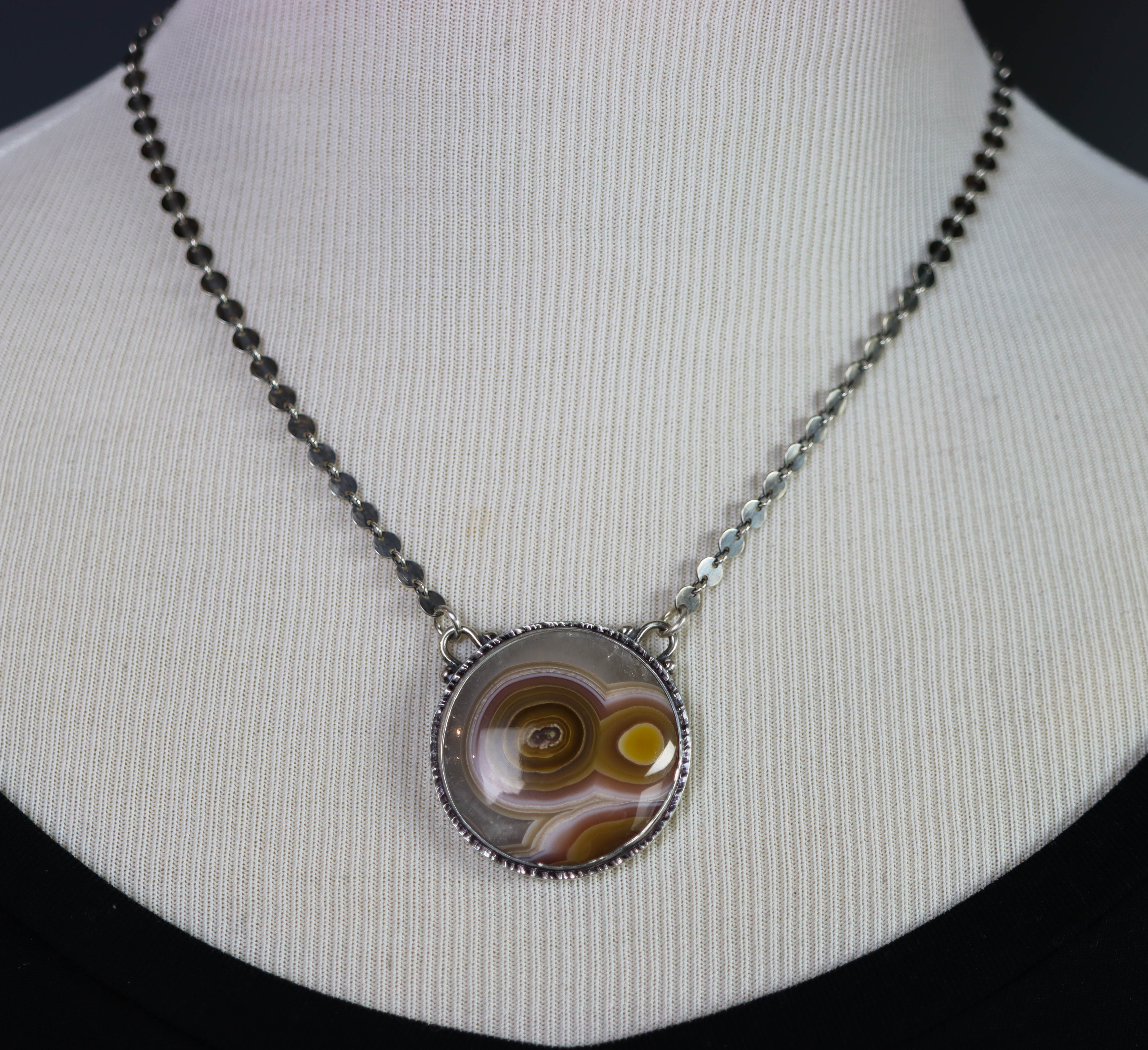 Laguna Agate Necklace Sterling Silver