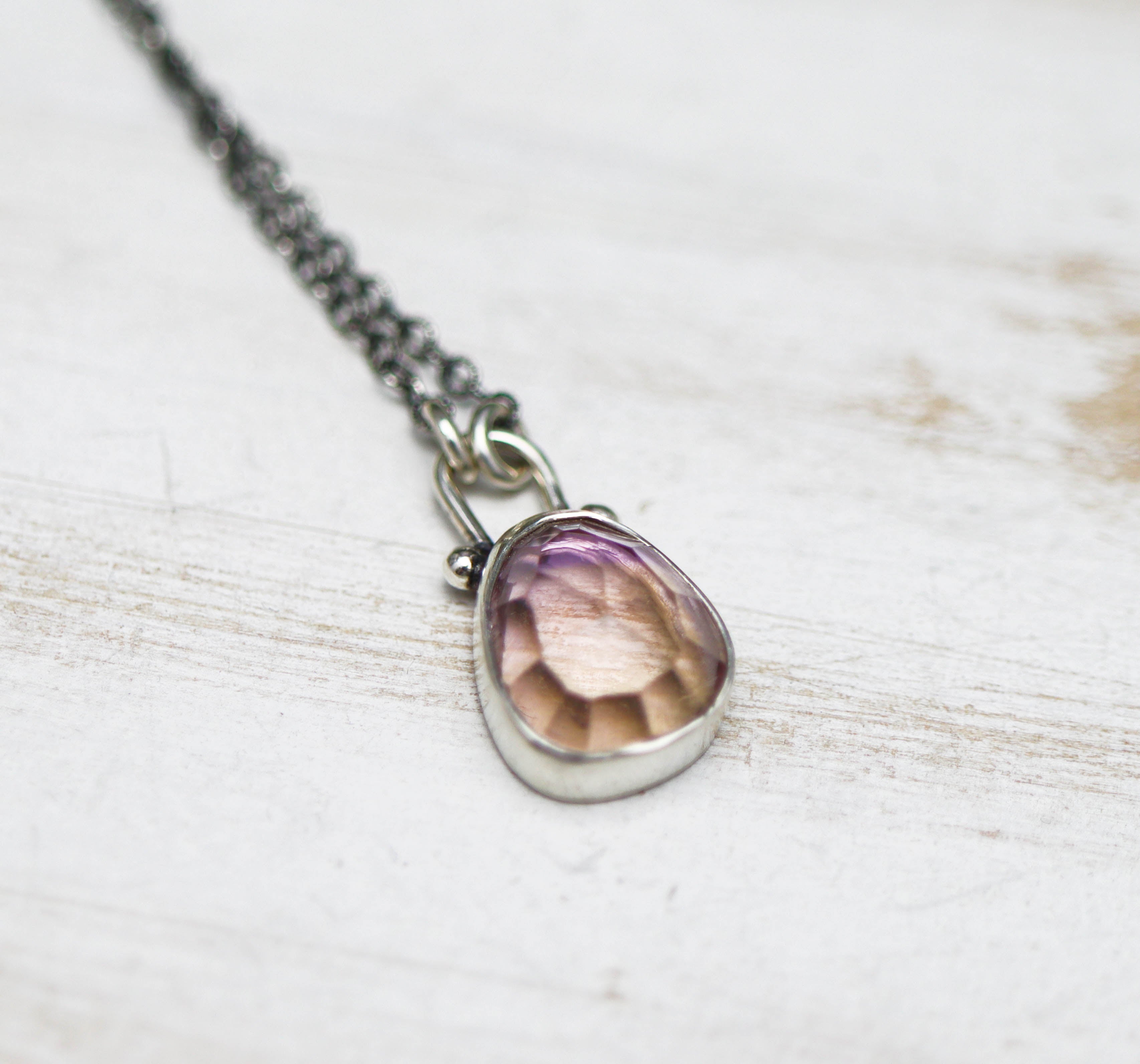 Ametrine Petite Pendant Necklace in Sterling Silver