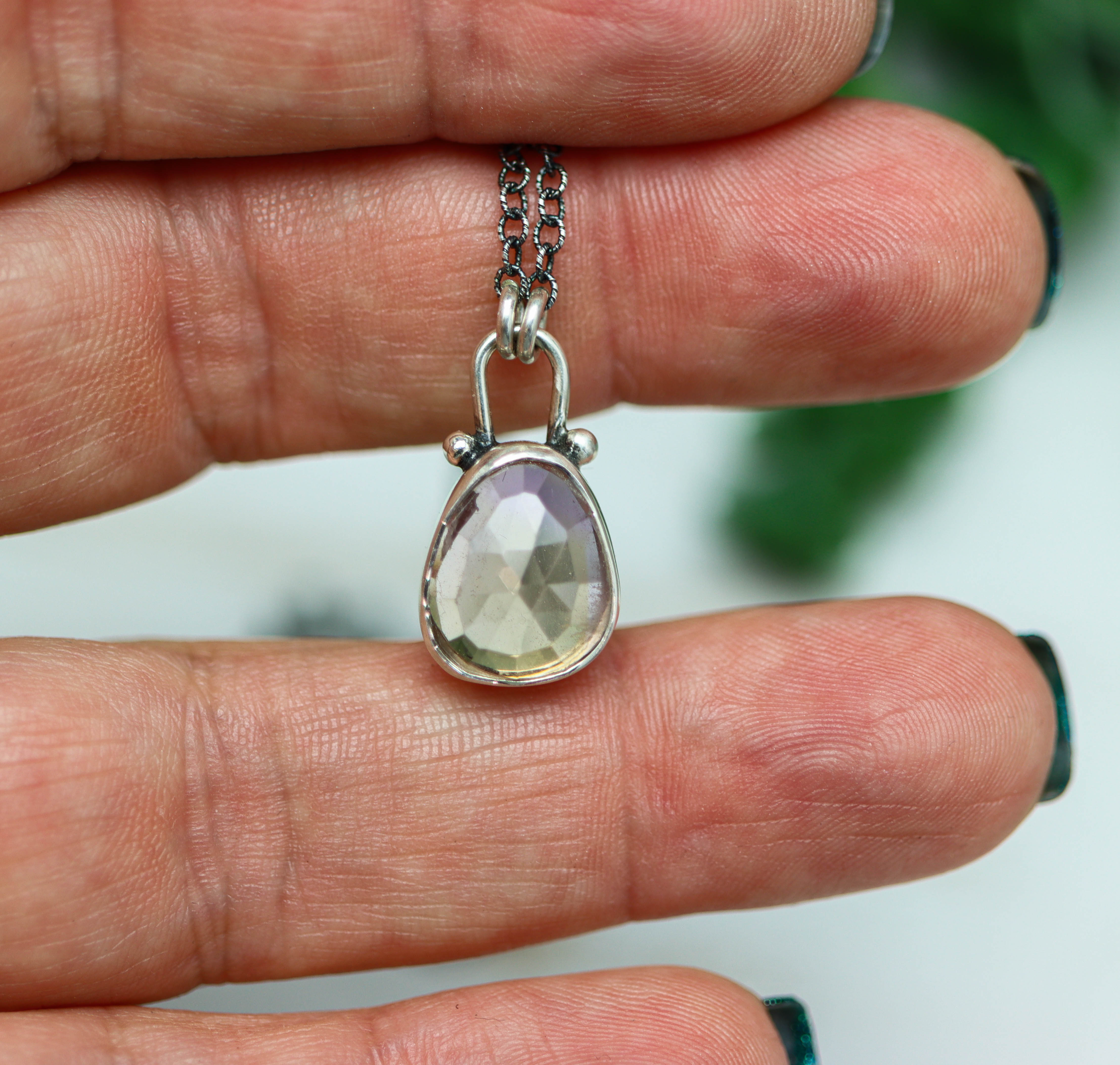 Ametrine Petite Pendant Necklace in Sterling Silver