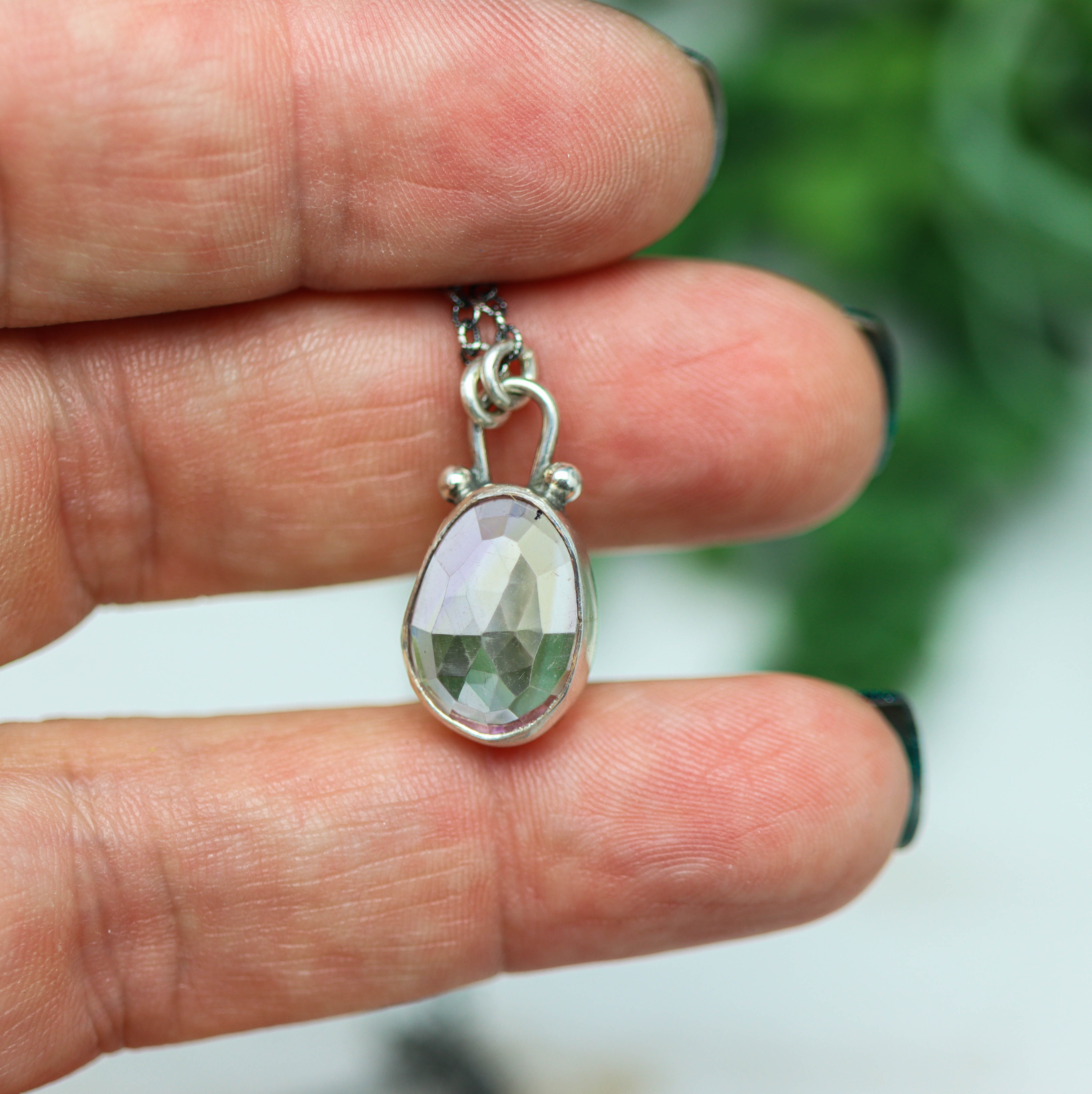 Ametrine Petite Pendant Necklace in Sterling Silver