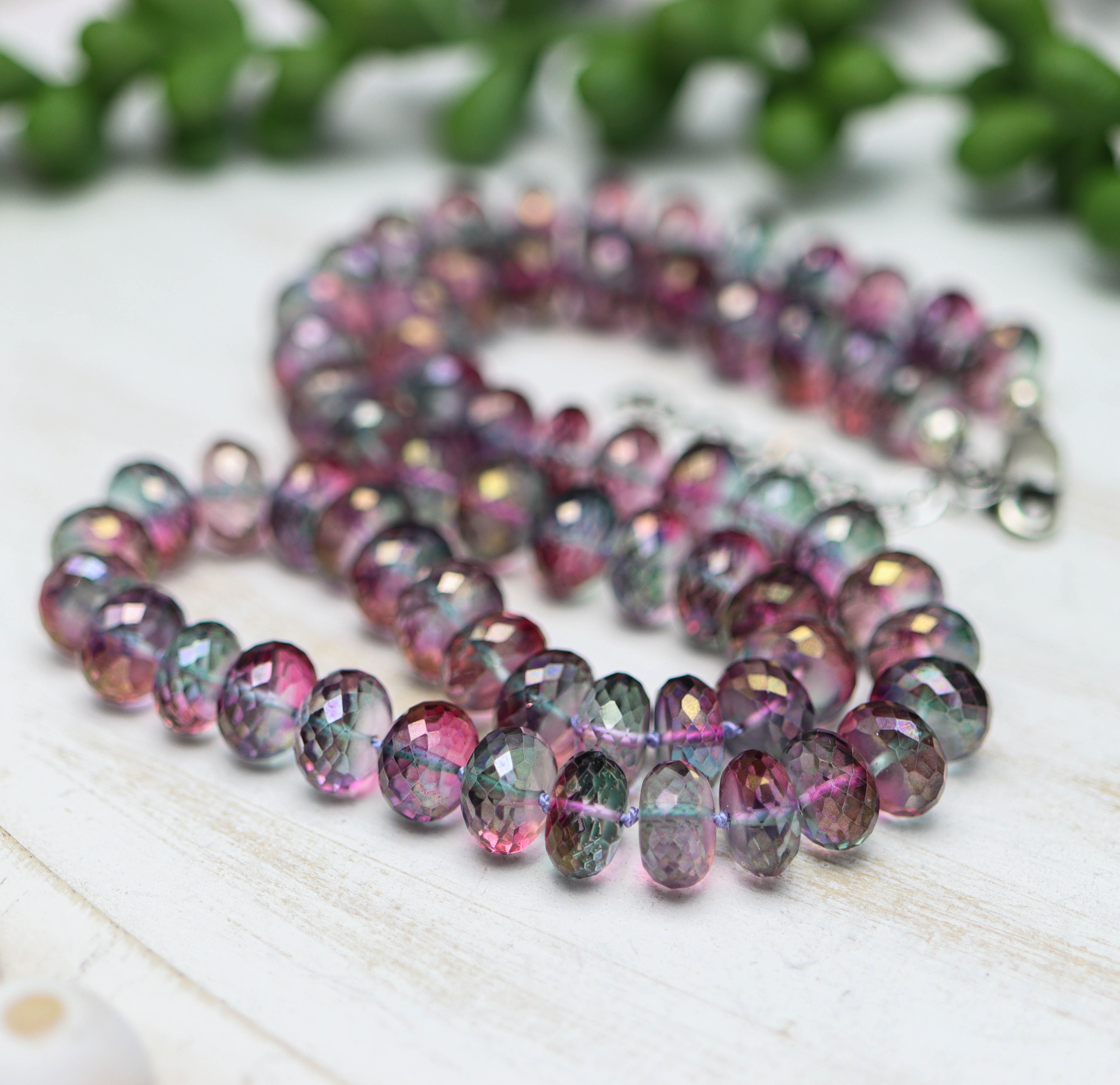 Color-Play Quartz Hand-Knotted Strand Necklace in Sterling Silver