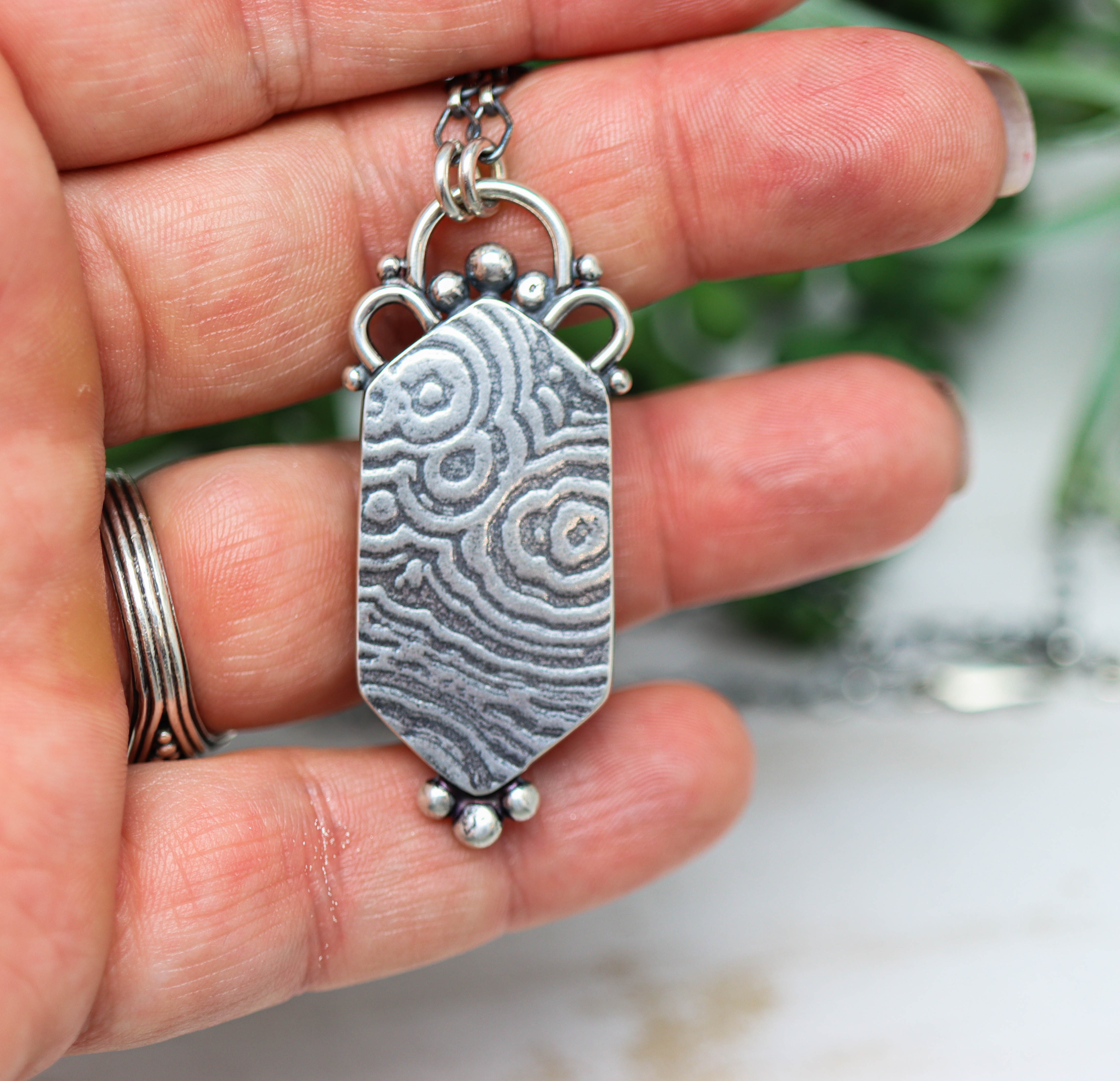 Laguna Agate Pendant Necklace Sterling Silver
