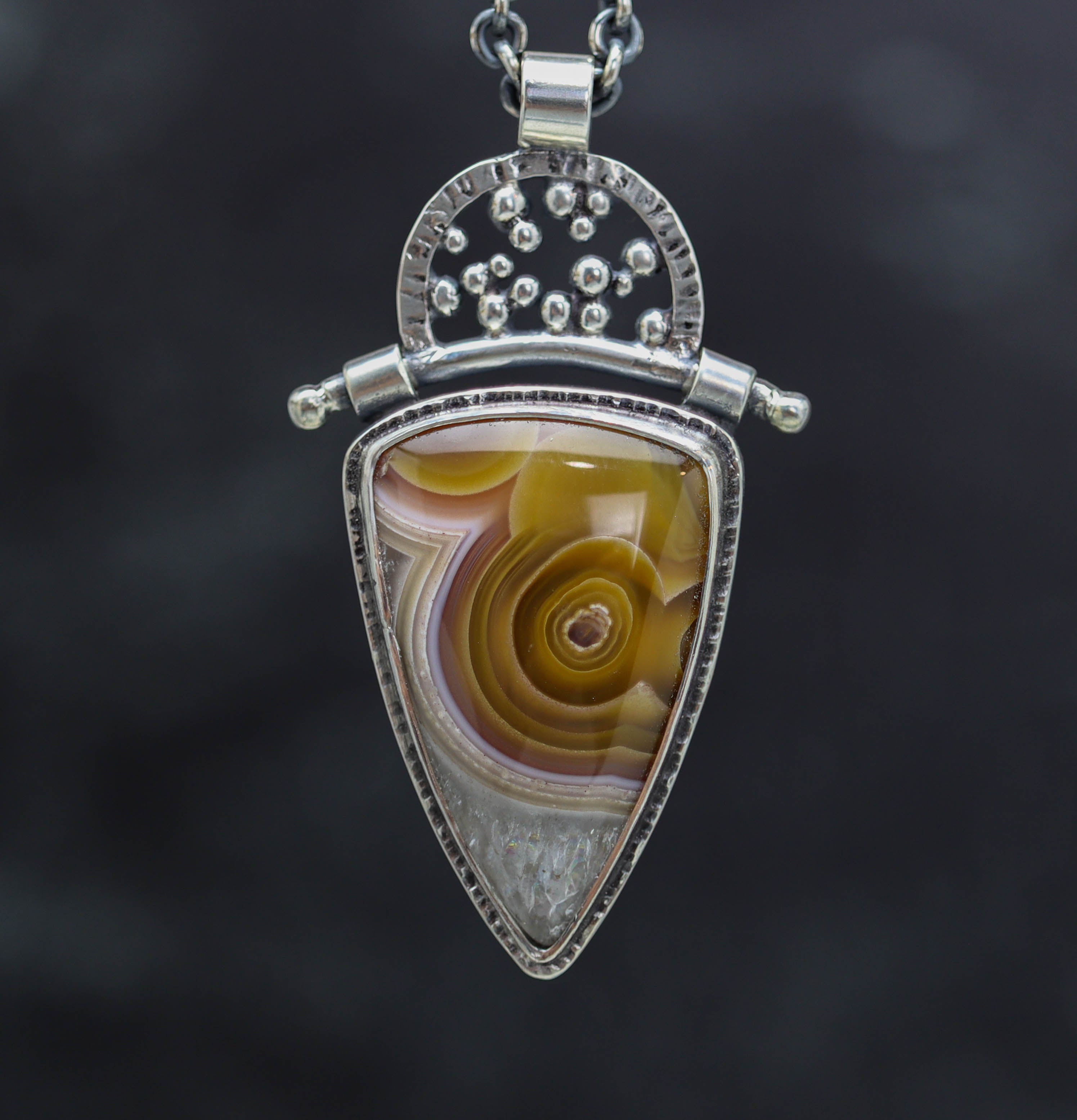 Laguna Agate Pendant Necklace Sterling Silver