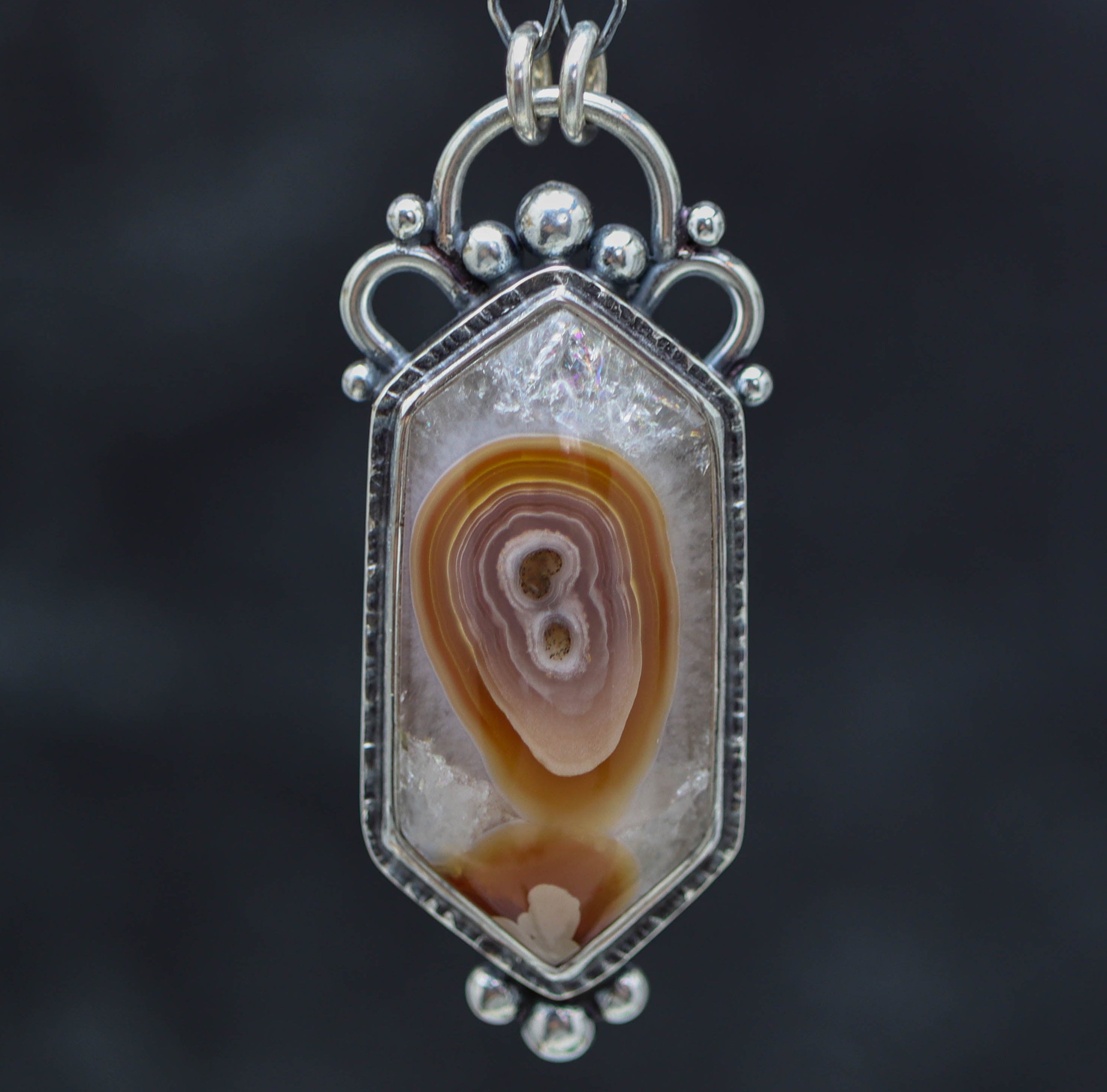 Laguna Agate Pendant Necklace Sterling Silver