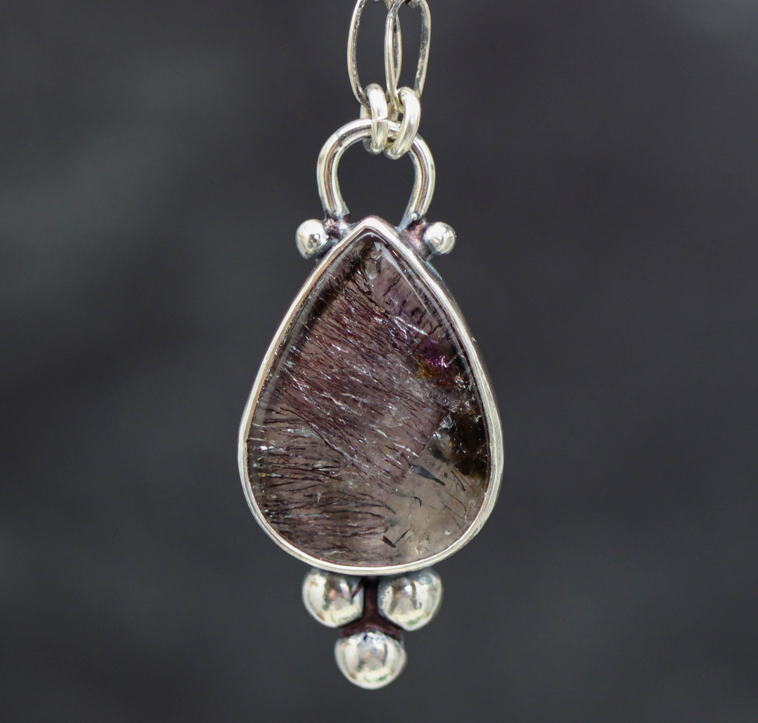 Super Seven Pendant Sterling Silver Gemstone Necklace
