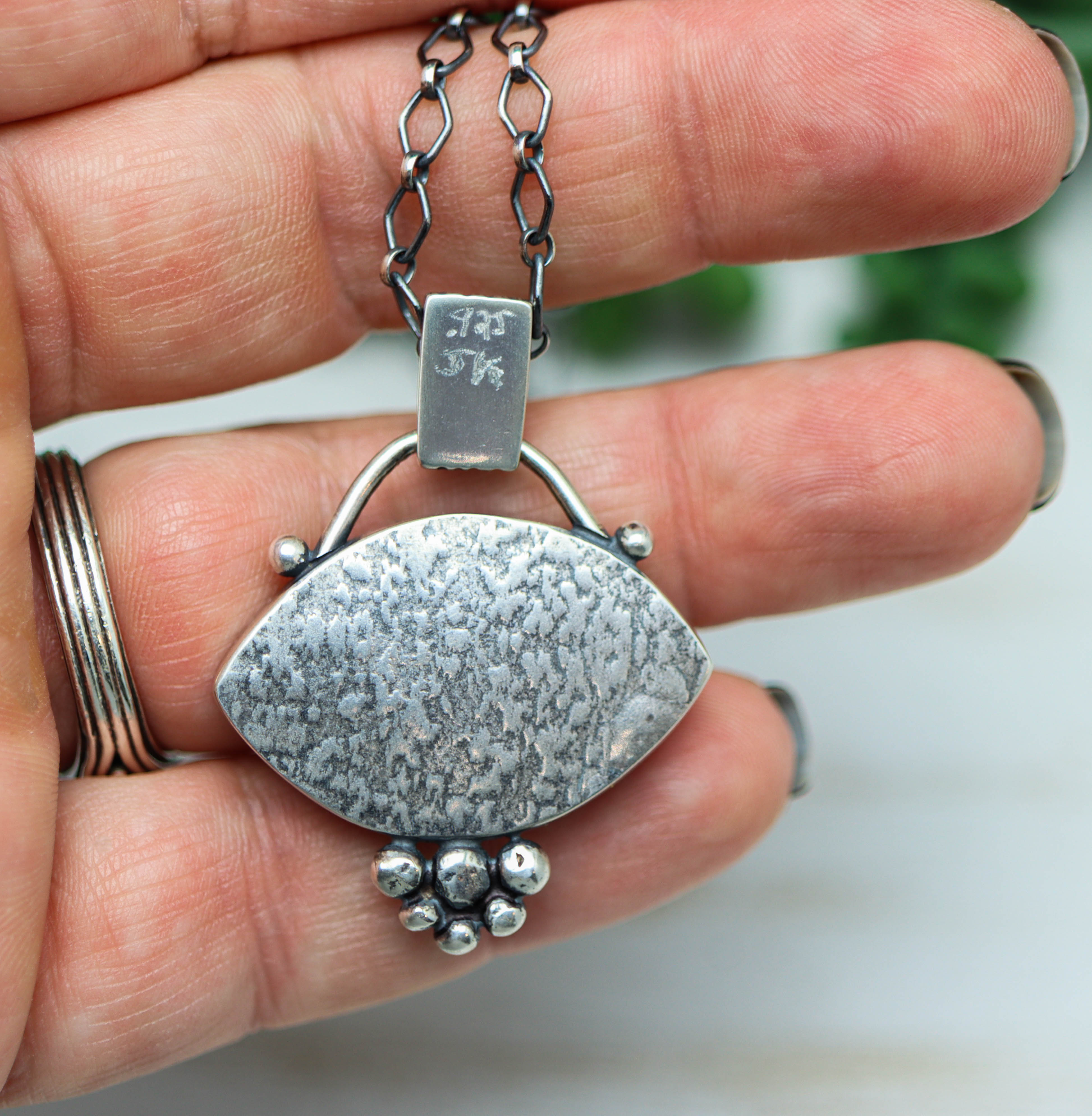 Vivid Blue Shattuckite Pendant Sterling Silver Gemstone Necklace