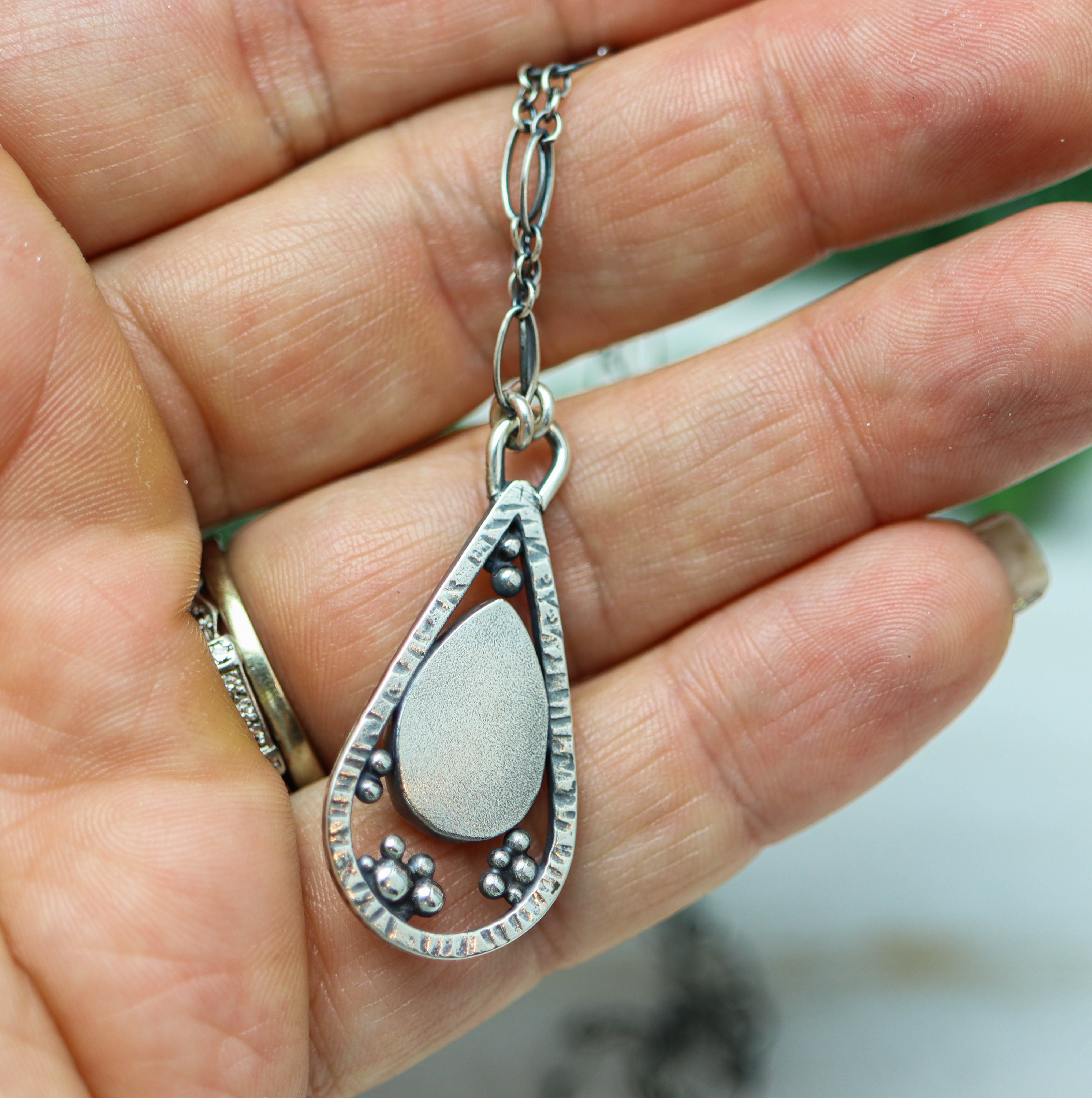 Iolite Pendant Necklace Sterling Silver