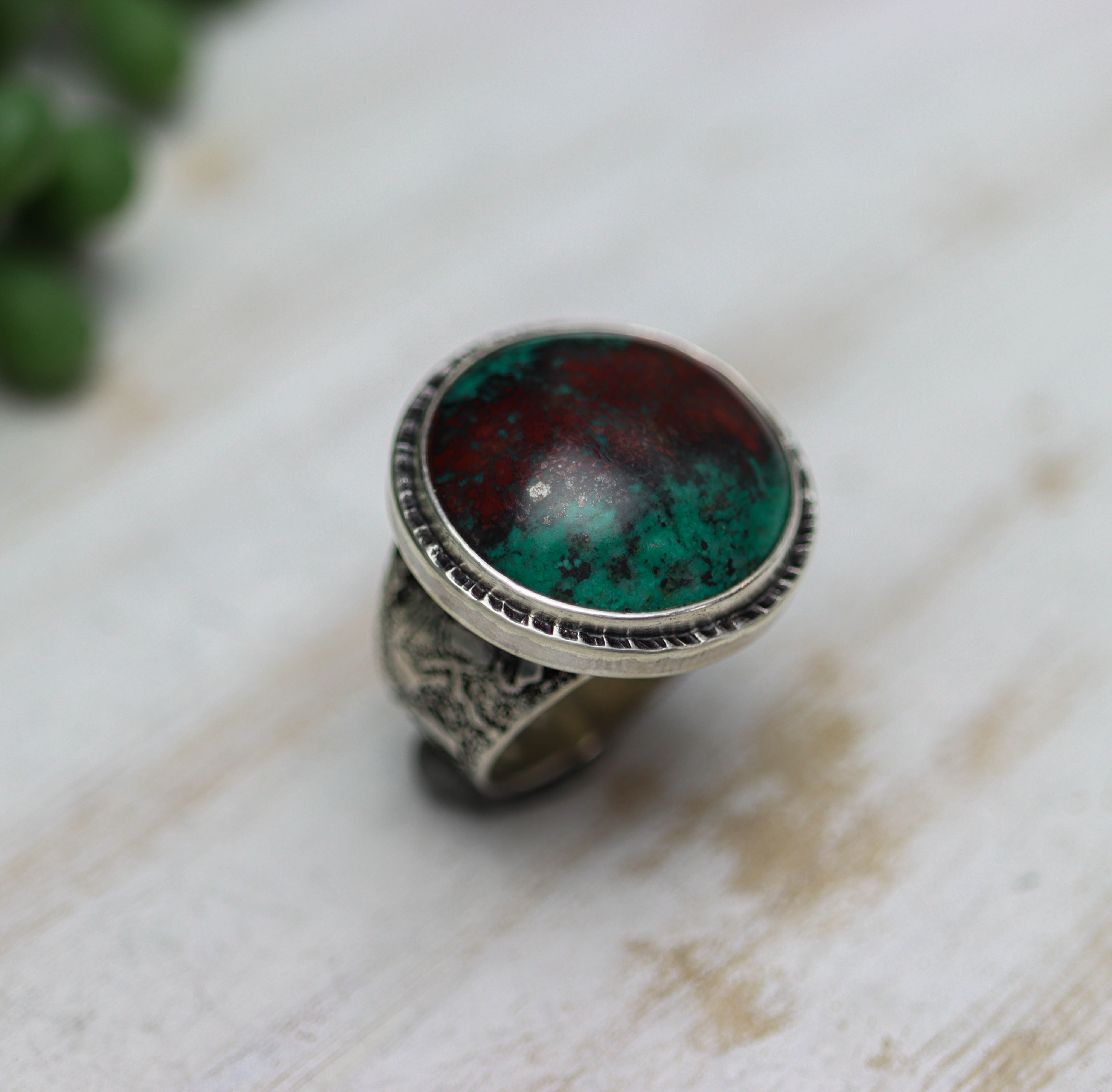 Sonoran Sunrise Sterling Silver Wide Band Ring