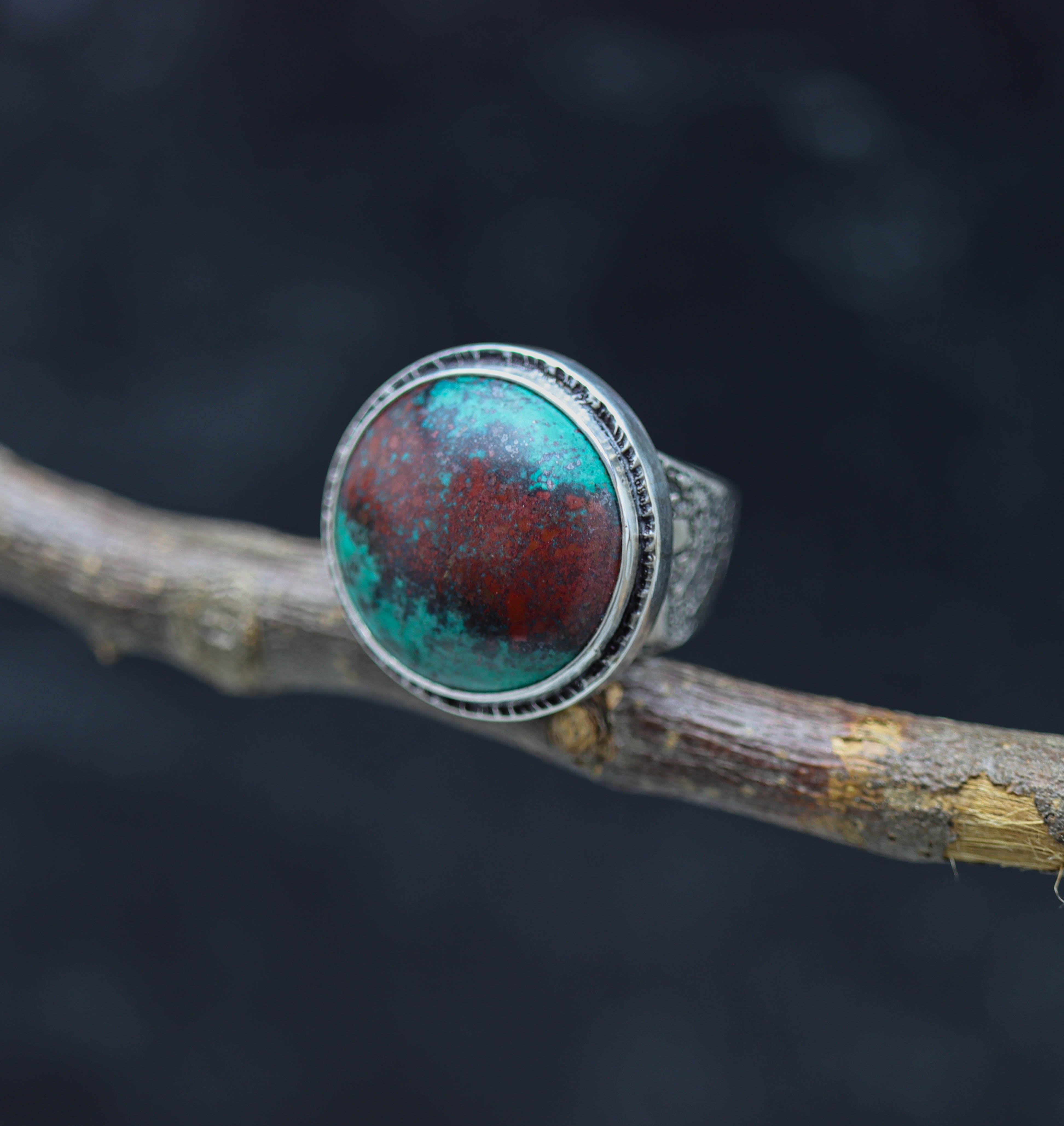 Sonoran Sunrise Sterling Silver Wide Band Ring
