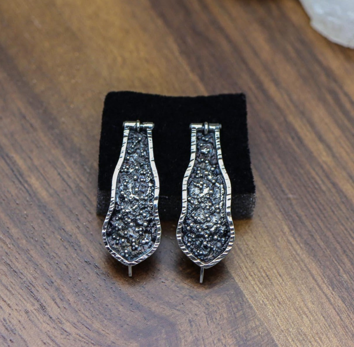 Hinged Granulation #2 Earrings Sterling Silver