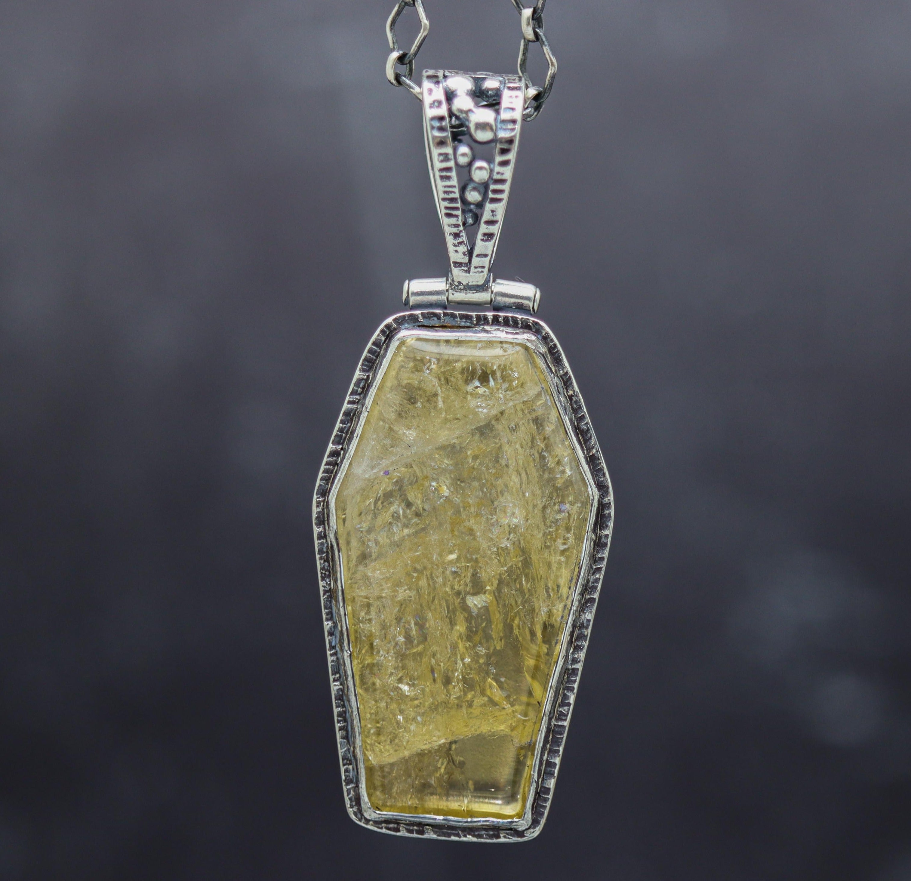 *ON SALE* Citrine Pendant Sterling Silver One Of a Kind Gemstone Necklace