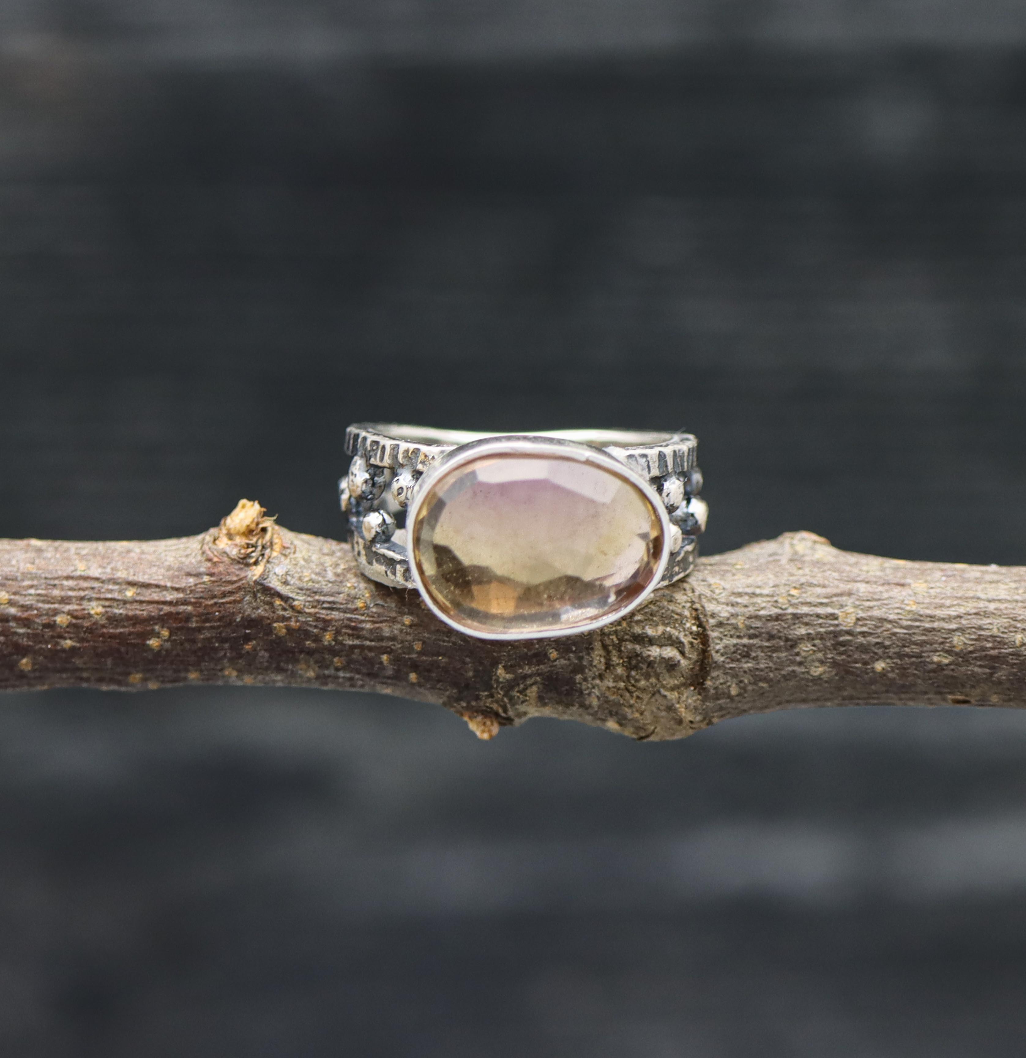 Ametrine Sterling Silver Ring Made to Finish