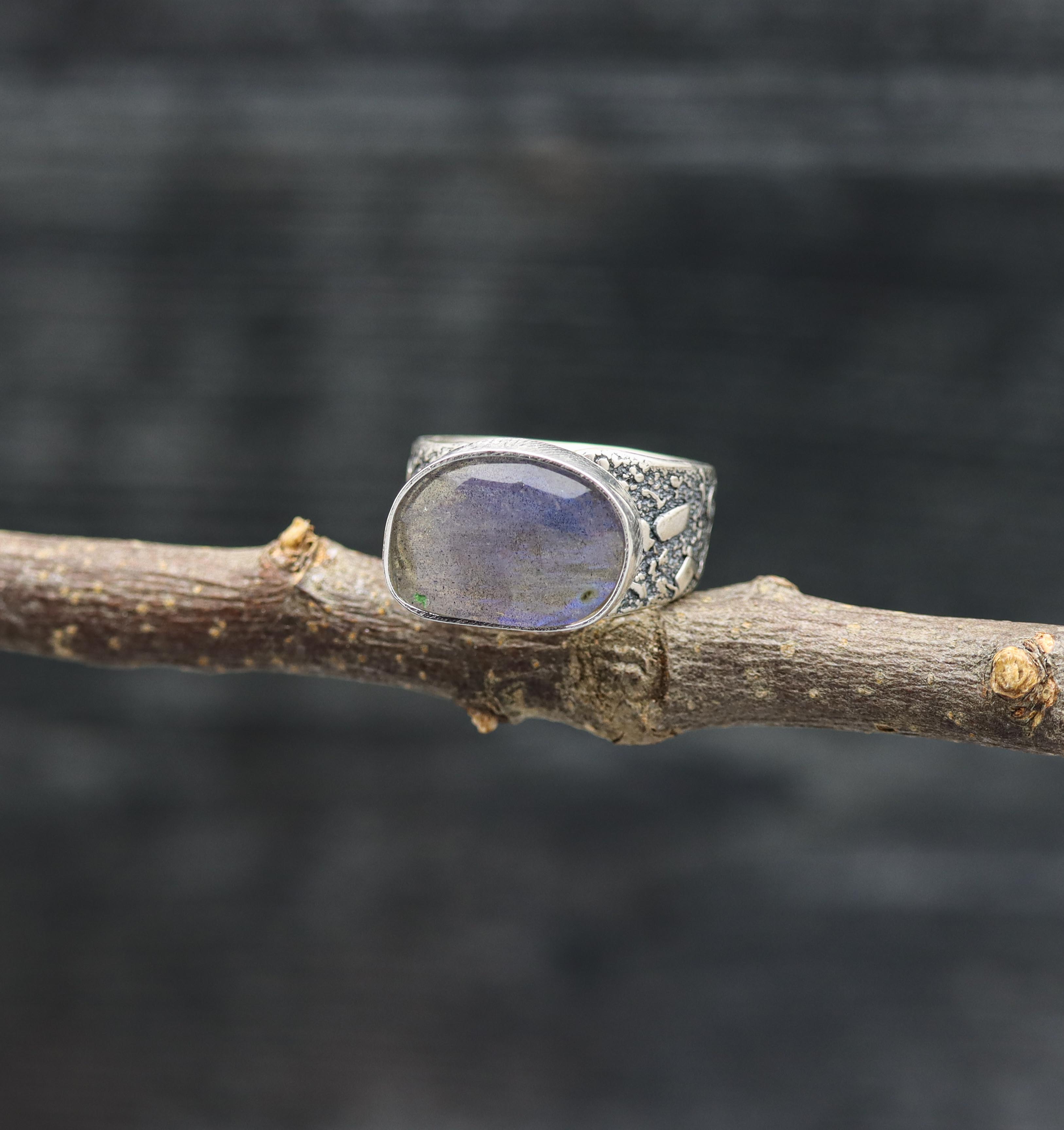 Labradorite Sterling Silver Ring Made to Finish