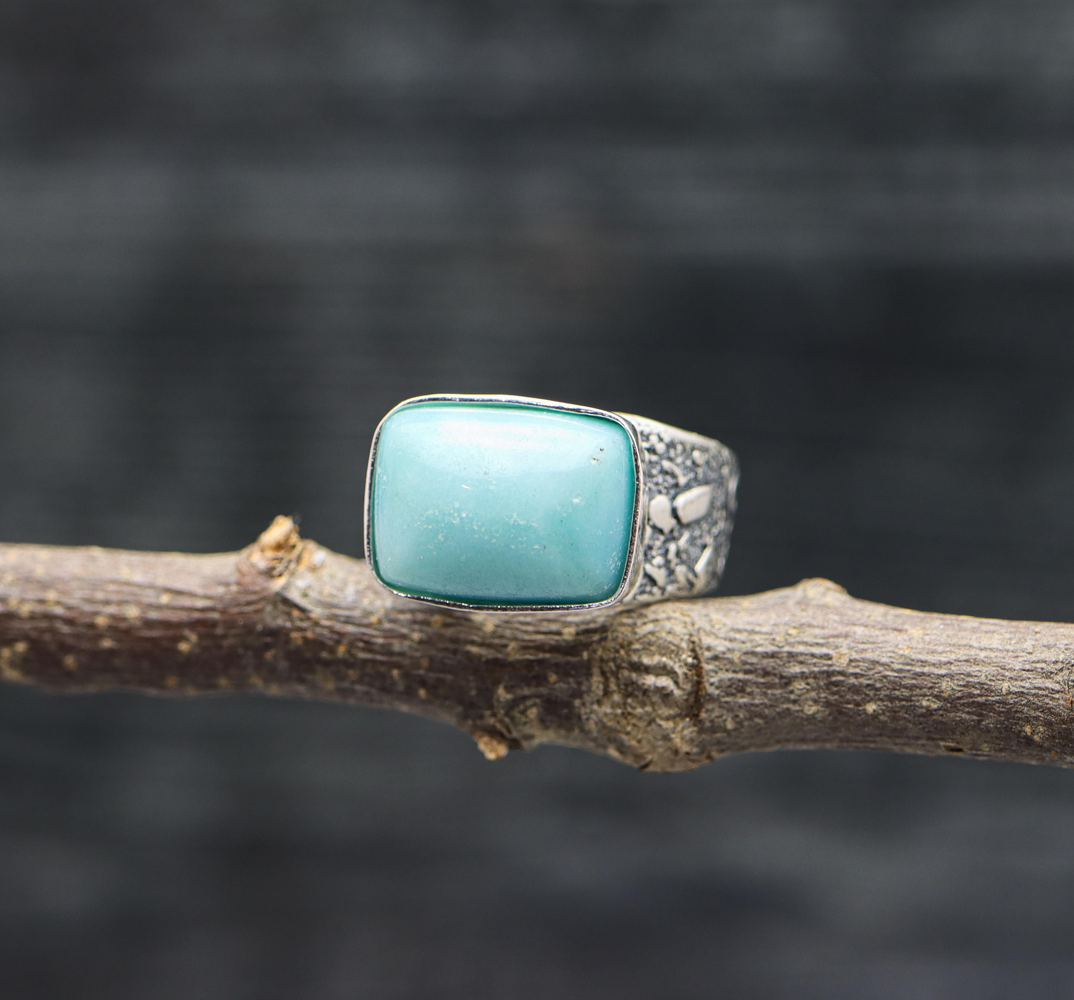 Amazonite Sterling Silver Ring Made to Finish