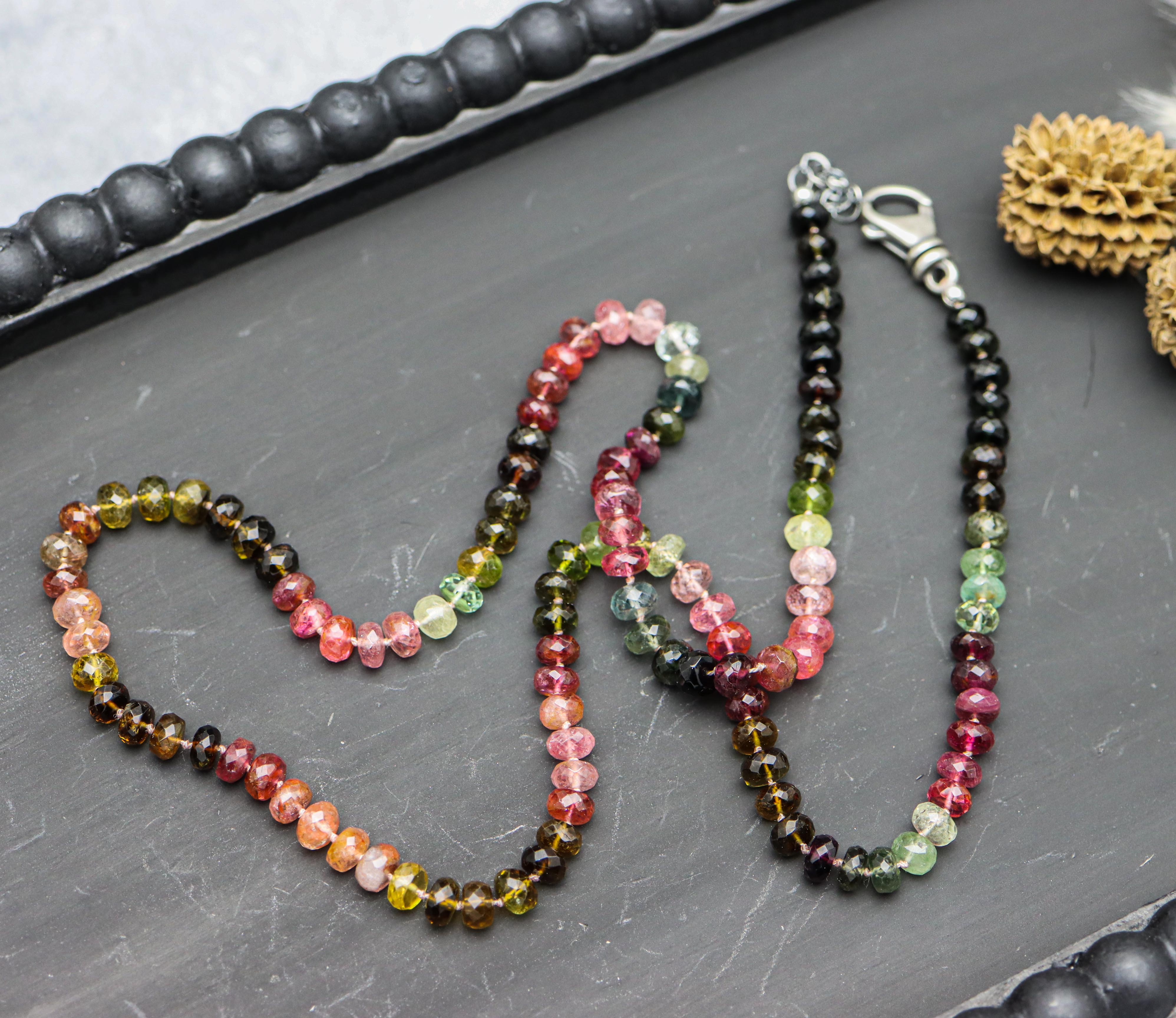 Extra-long Recycled Paper Bead Multicolored Necklace - Project Have Hope